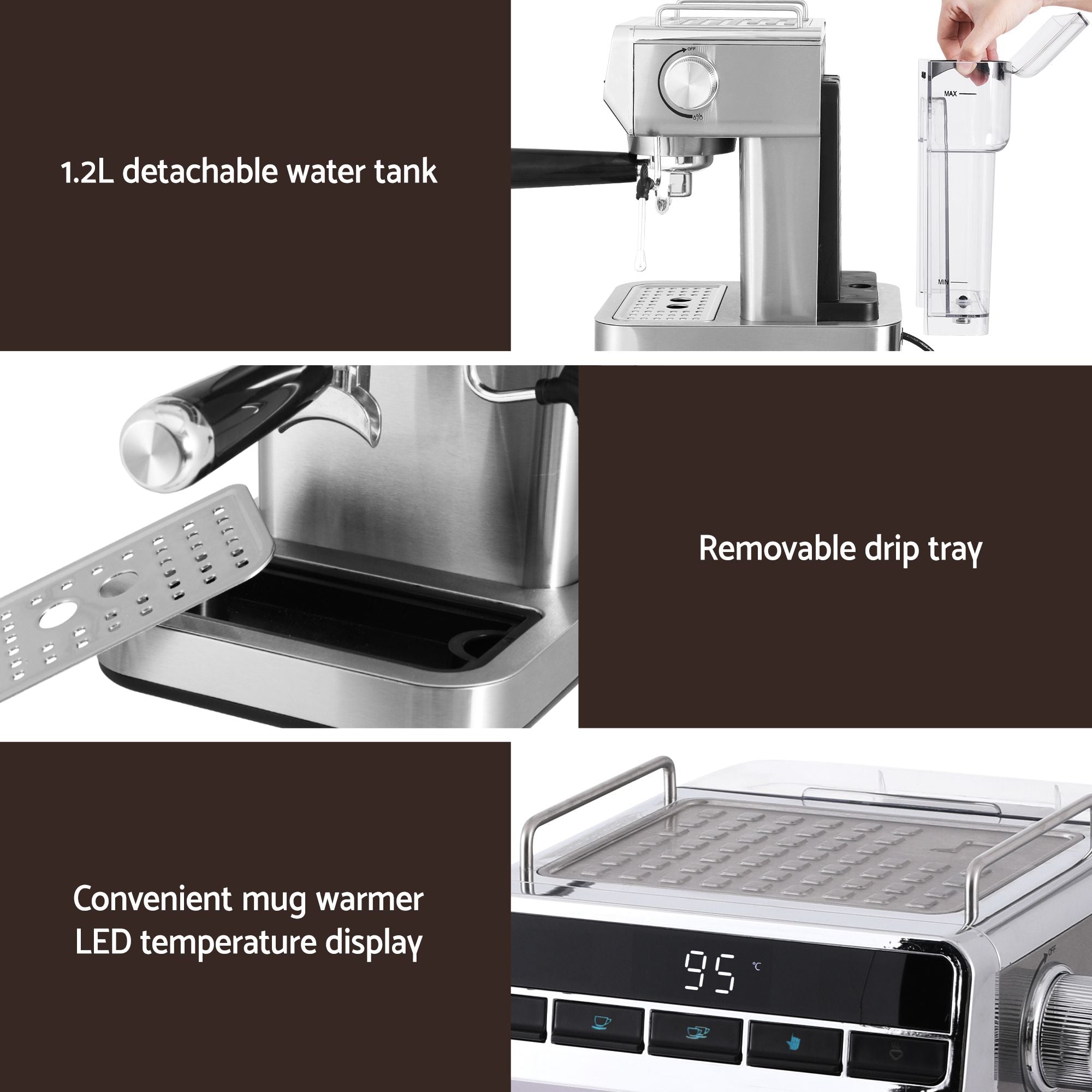 Devanti Cordless Wet Dry Vacuum Mop plus Coffee Maker Machine Espresso Bedworld