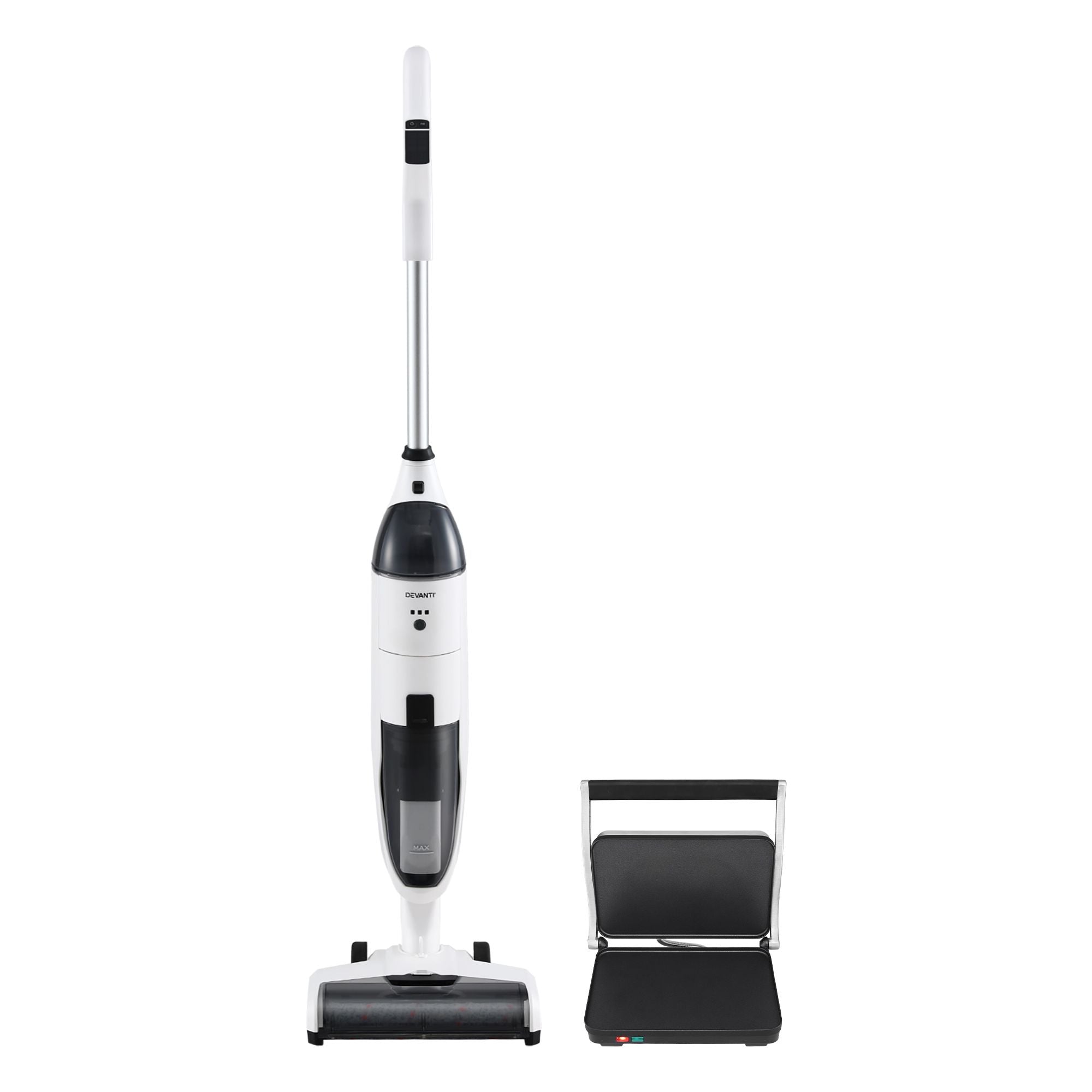 Devanti Cordless Wet Dry Vacuum Mop plus Sandwich Maker Panini Press Bedworld