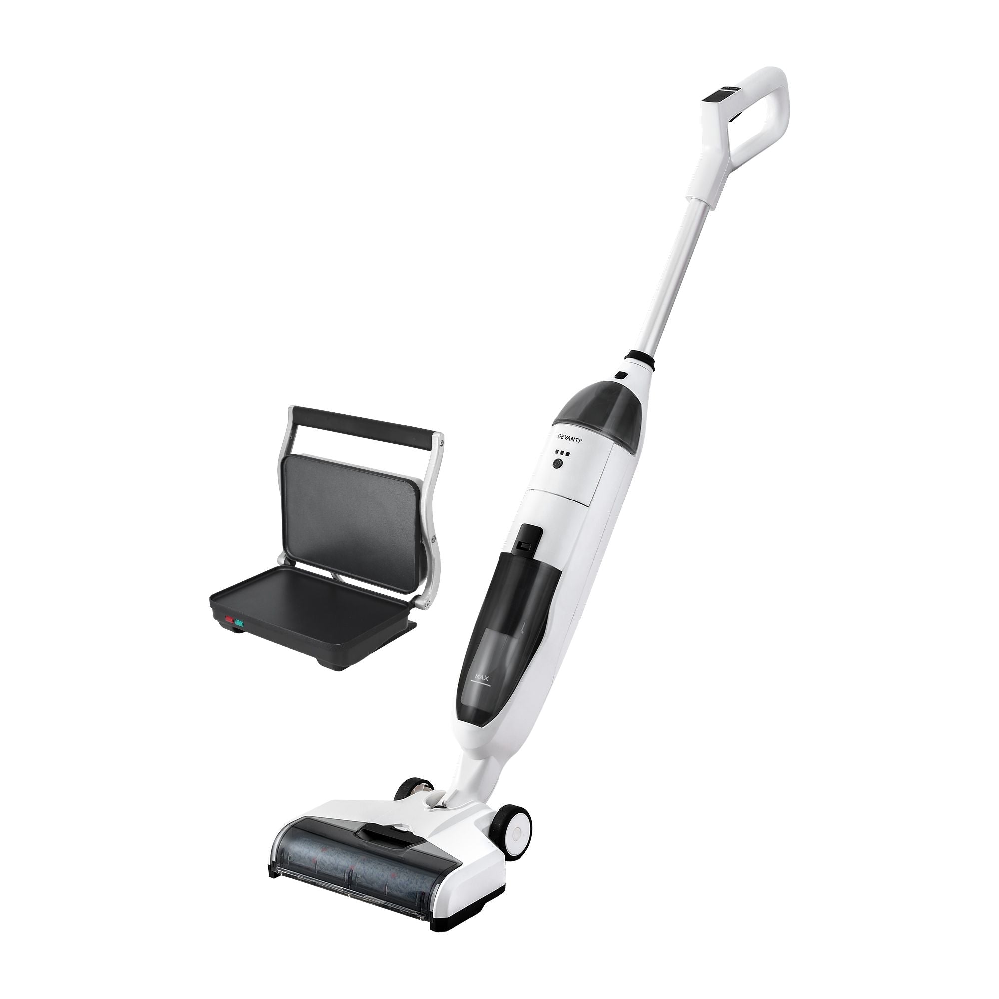 Devanti Cordless Wet Dry Vacuum Mop plus Sandwich Maker Panini Press Bedworld