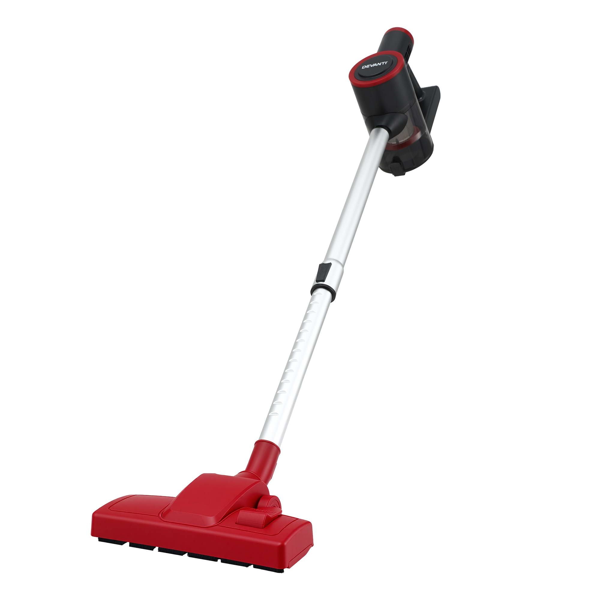 Devanti 3-in-1 Corded Stick Vacuum Cleaner, 16000Pa Strong Suction, Red Bedworld