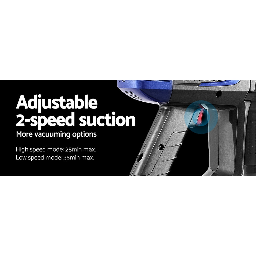 Devanti Stick Vacuum Cleaner Cordless HEPA Filter Gold 150W