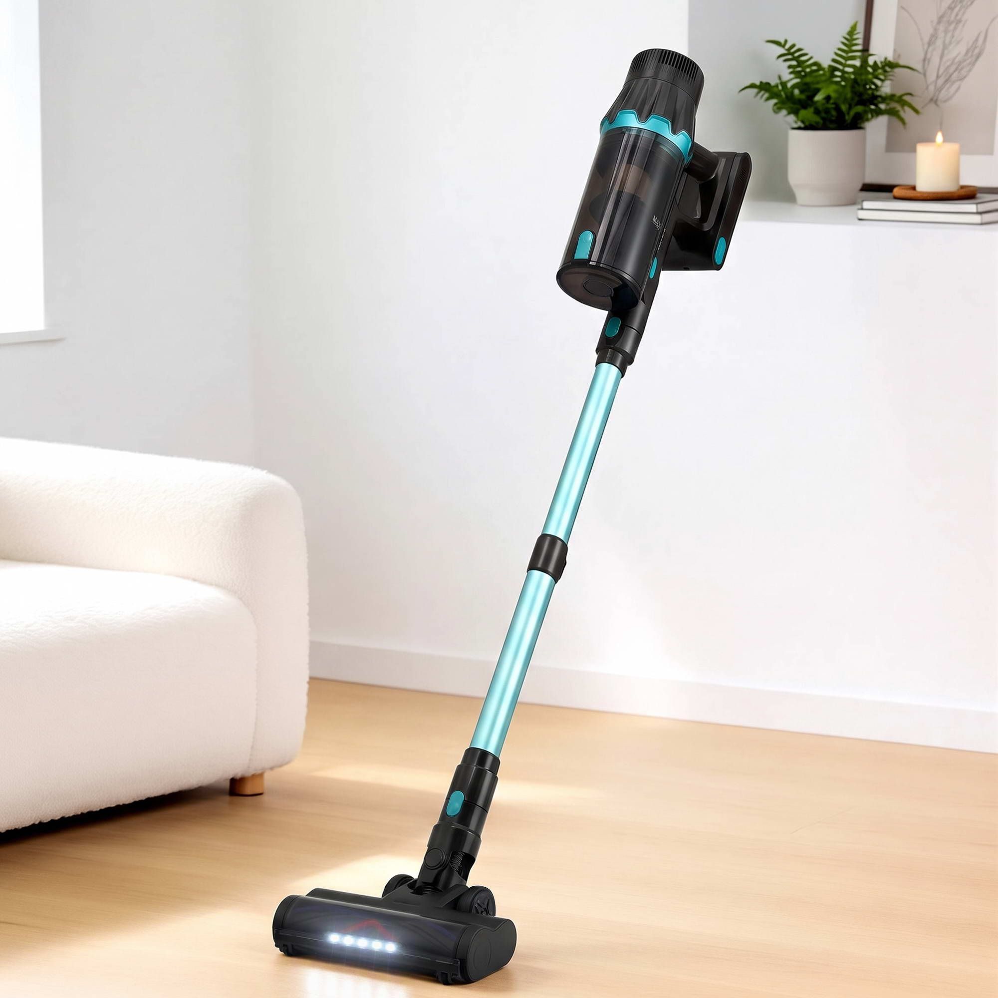 DEVANTI 30000Pa Cordless Stick Vacuum Cleaner 4-in-1 Handheld Vac, Green Bedworld