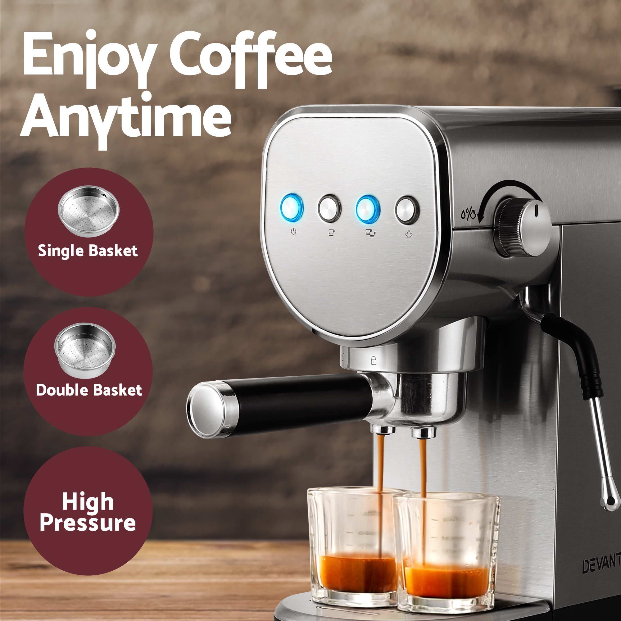 Devanti K7 Cordless Stick Vacuum Cleaner plus Coffee Maker Machine Espresso Bedworld