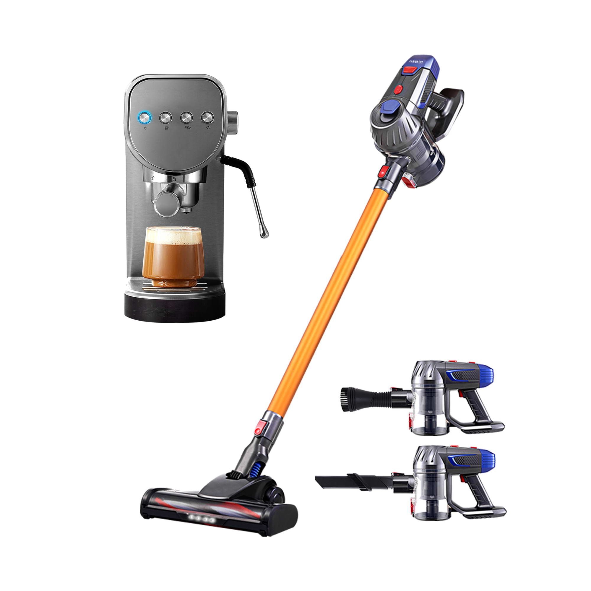 Devanti K7 Cordless Stick Vacuum Cleaner plus Coffee Maker Machine Espresso Bedworld