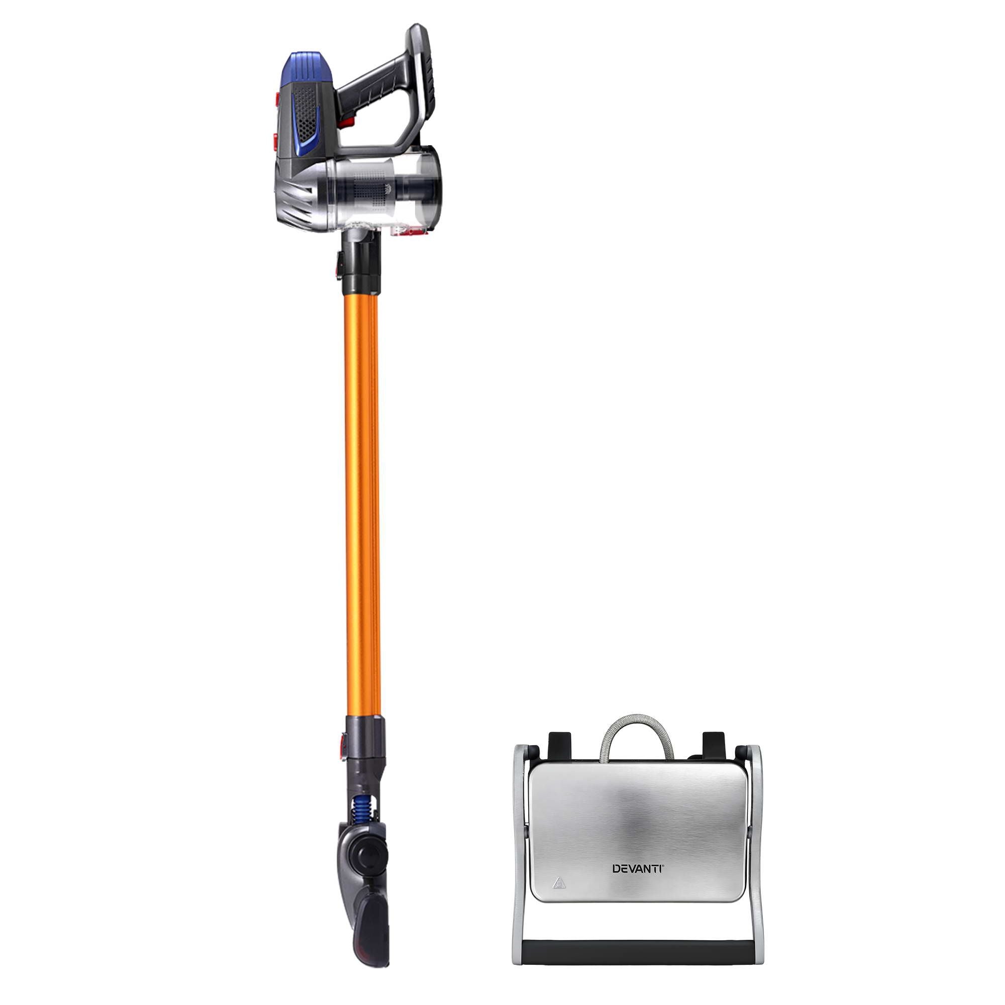 Devanti K7 Cordless Stick Vacuum Cleaner plus Sandwich Maker Panini Press Bedworld
