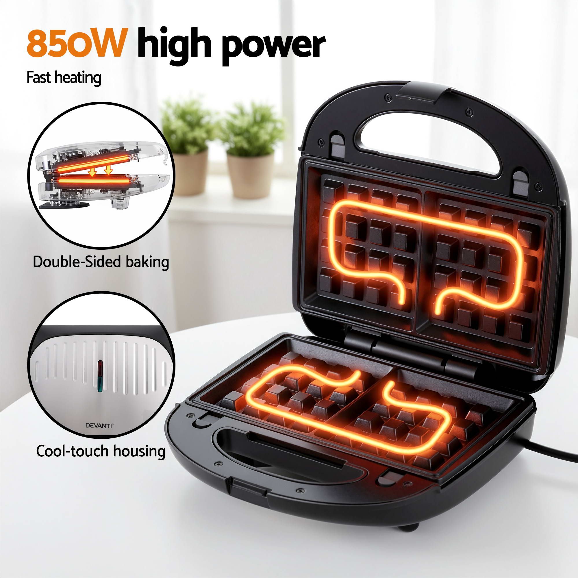 Devanti K7 Cordless Stick Vacuum Cleaner plus 3-in-1 Sandwich Maker Bedworld