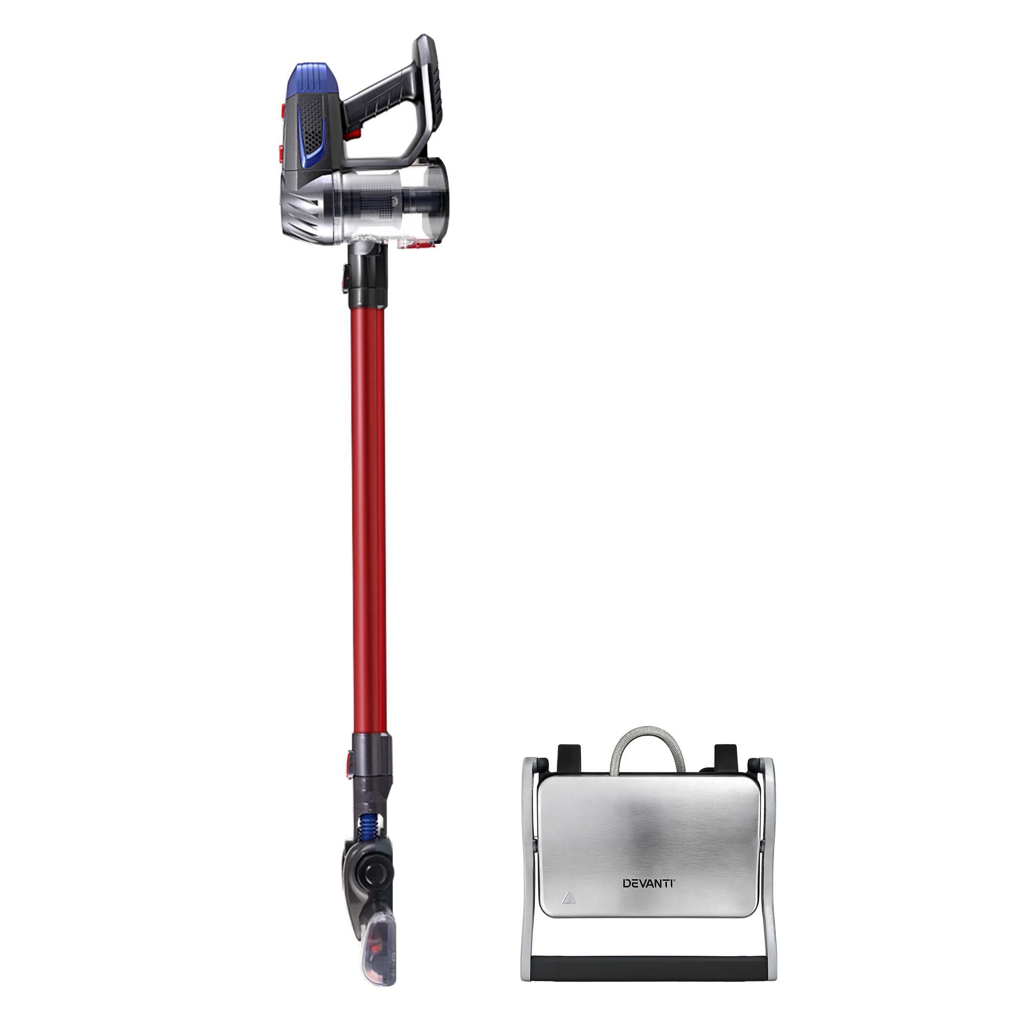 Devanti K7 Cordless Stick Vacuum Cleaner plus Sandwich Maker Panini Press Bedworld