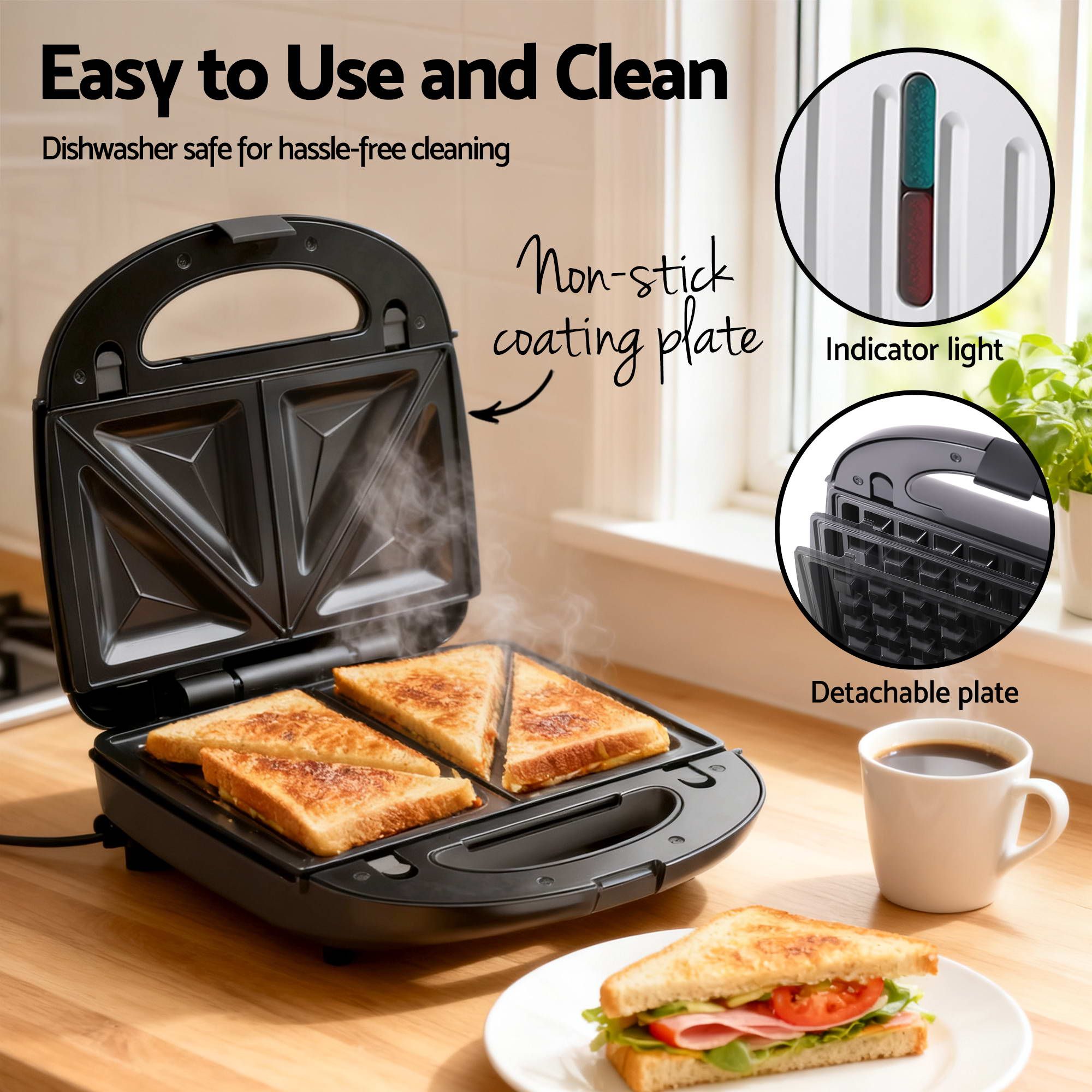 Devanti K7 Cordless Stick Vacuum Cleaner plus 3-in-1 Sandwich Maker Bedworld