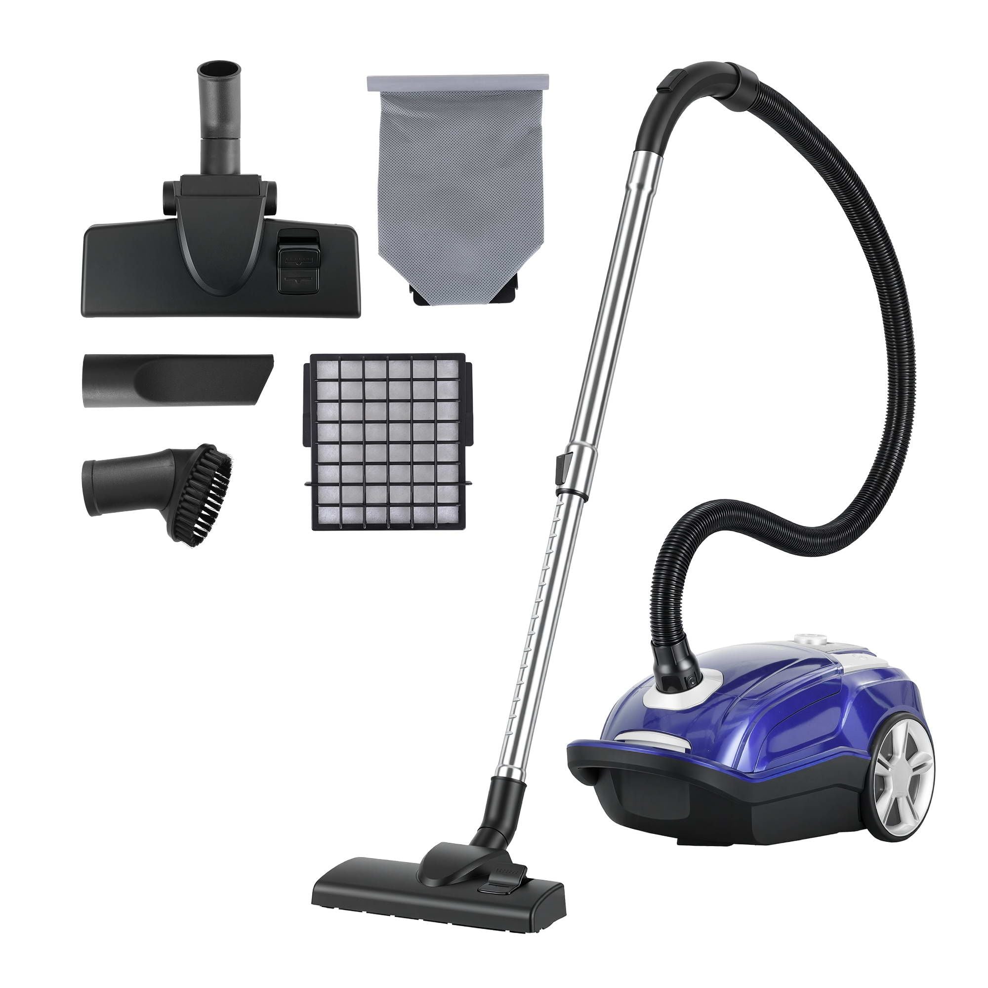 DEVANTI Bagged Vacuum Cleaner Powerful Suction for Carpet Wood Tile Floor Bedworld