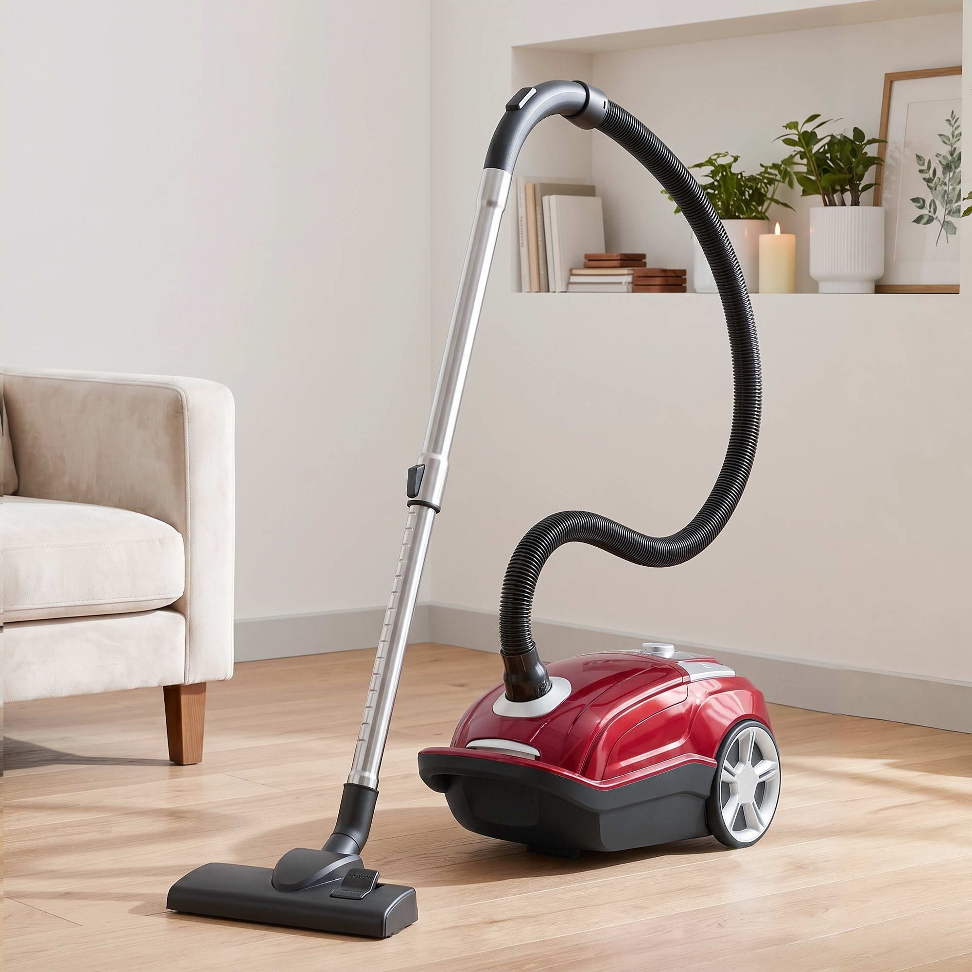 DEVANTI Bagged Vacuum Cleaner Powerful Suction for Carpet Wood Tile Floor Bedworld