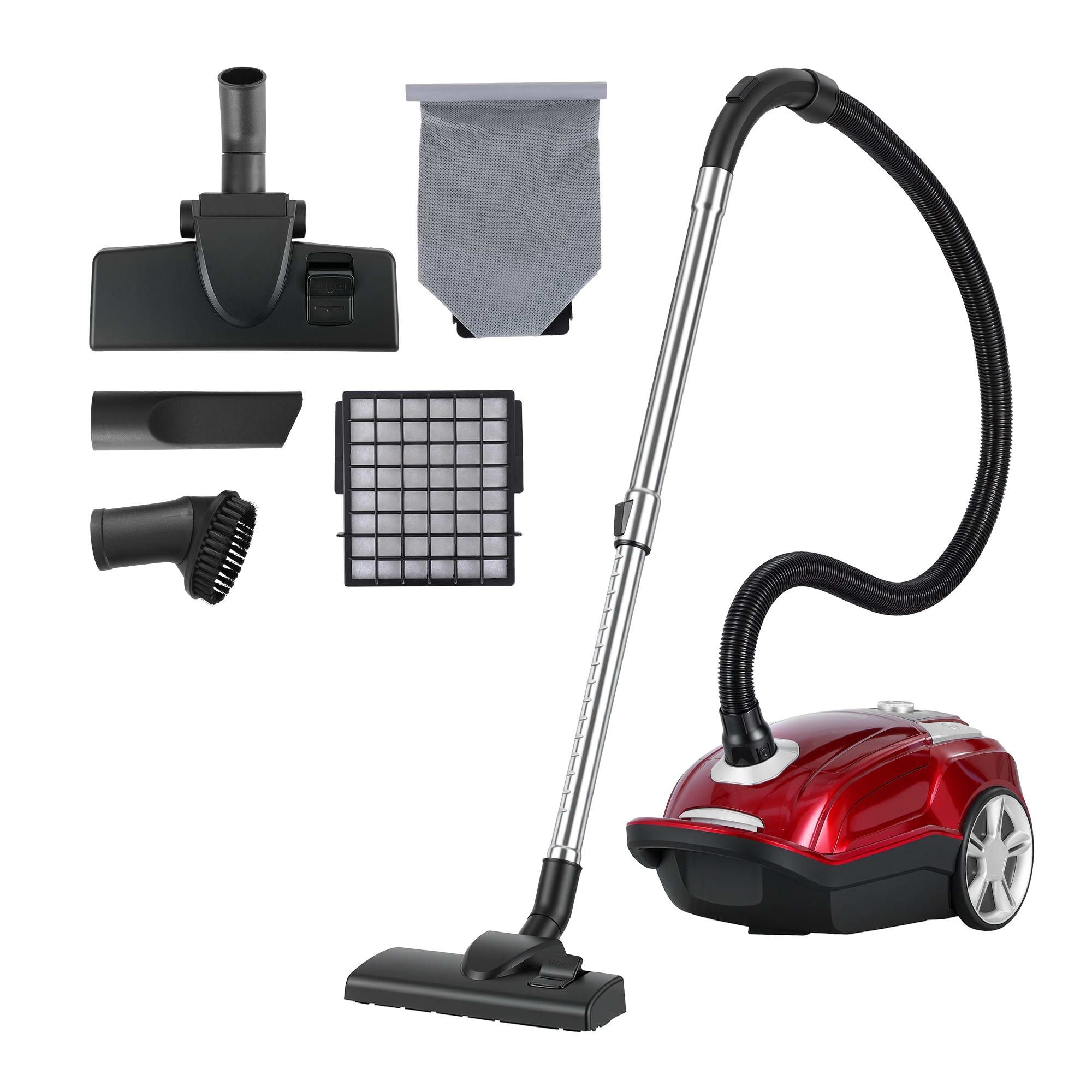 DEVANTI Bagged Vacuum Cleaner Powerful Suction for Carpet Wood Tile Floor Bedworld