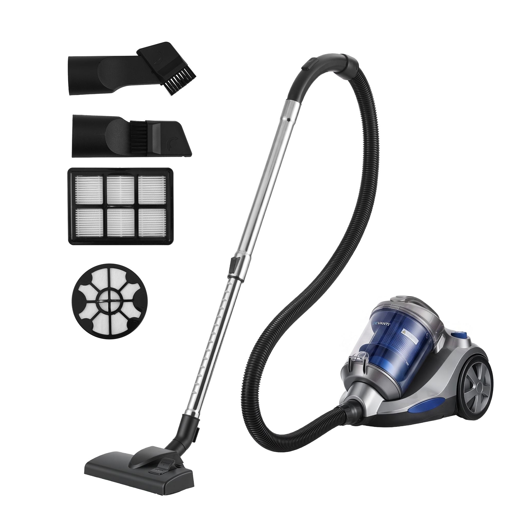 Devanti Vacuum Cleaner Bagless Canister 2000W 25kPa Powerful Suction 4L Bedworld