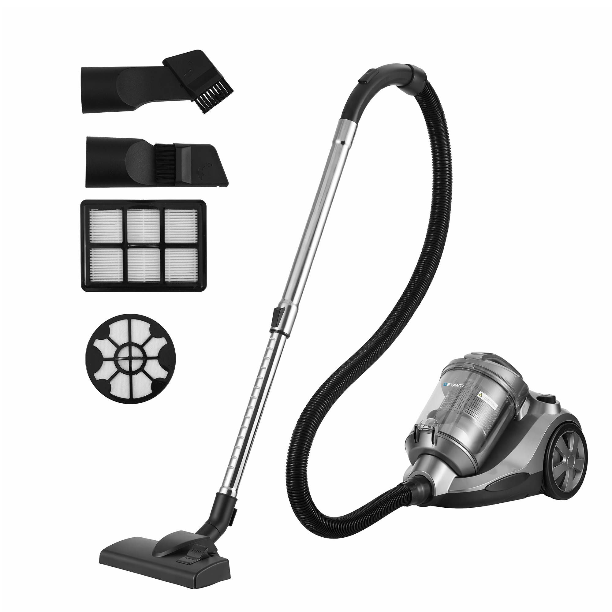 Devanti Vacuum Cleaner Bagless Canister 2000W 25kPa Powerful Suction 4L Bedworld