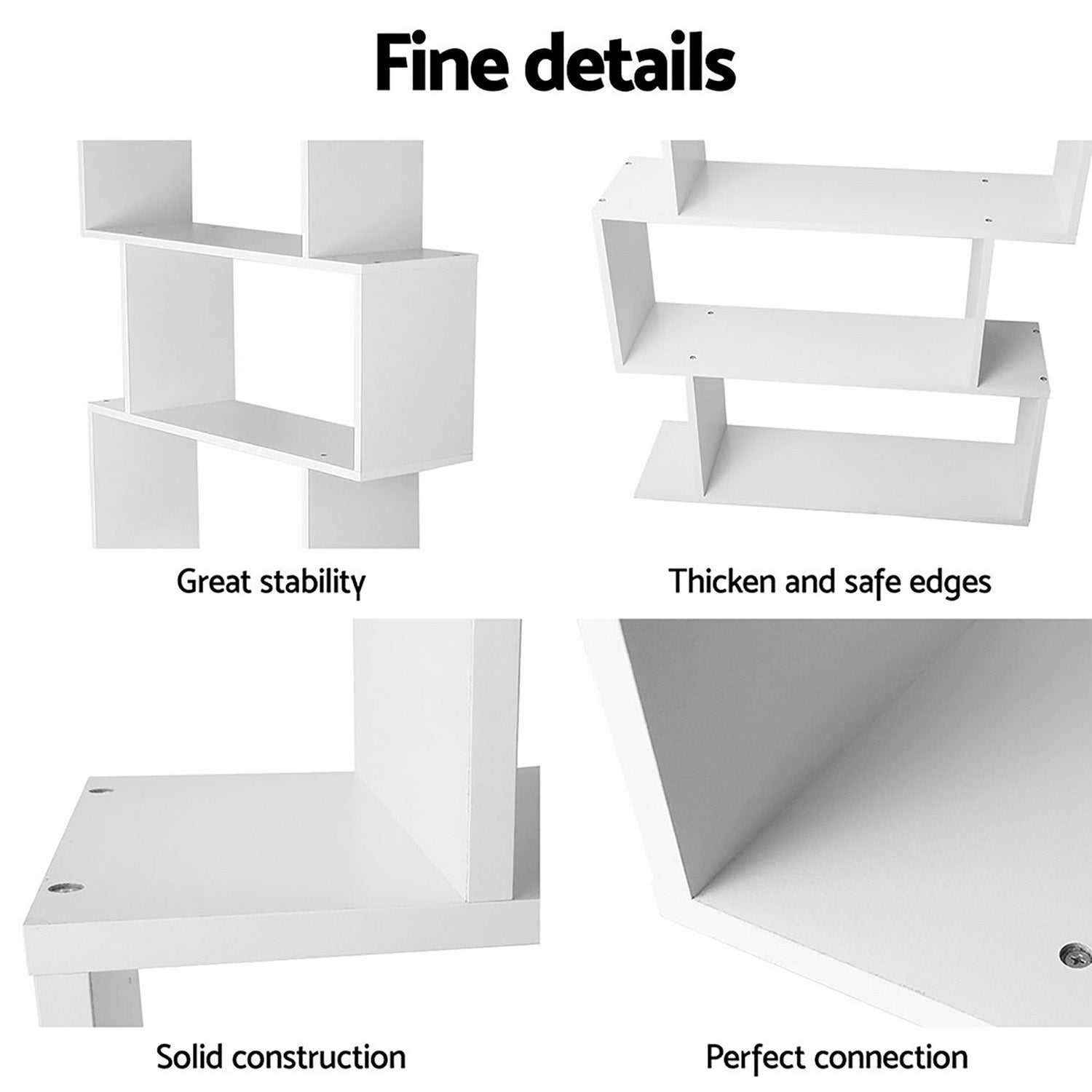 Artiss King Single Bed Frame and Bookshelf