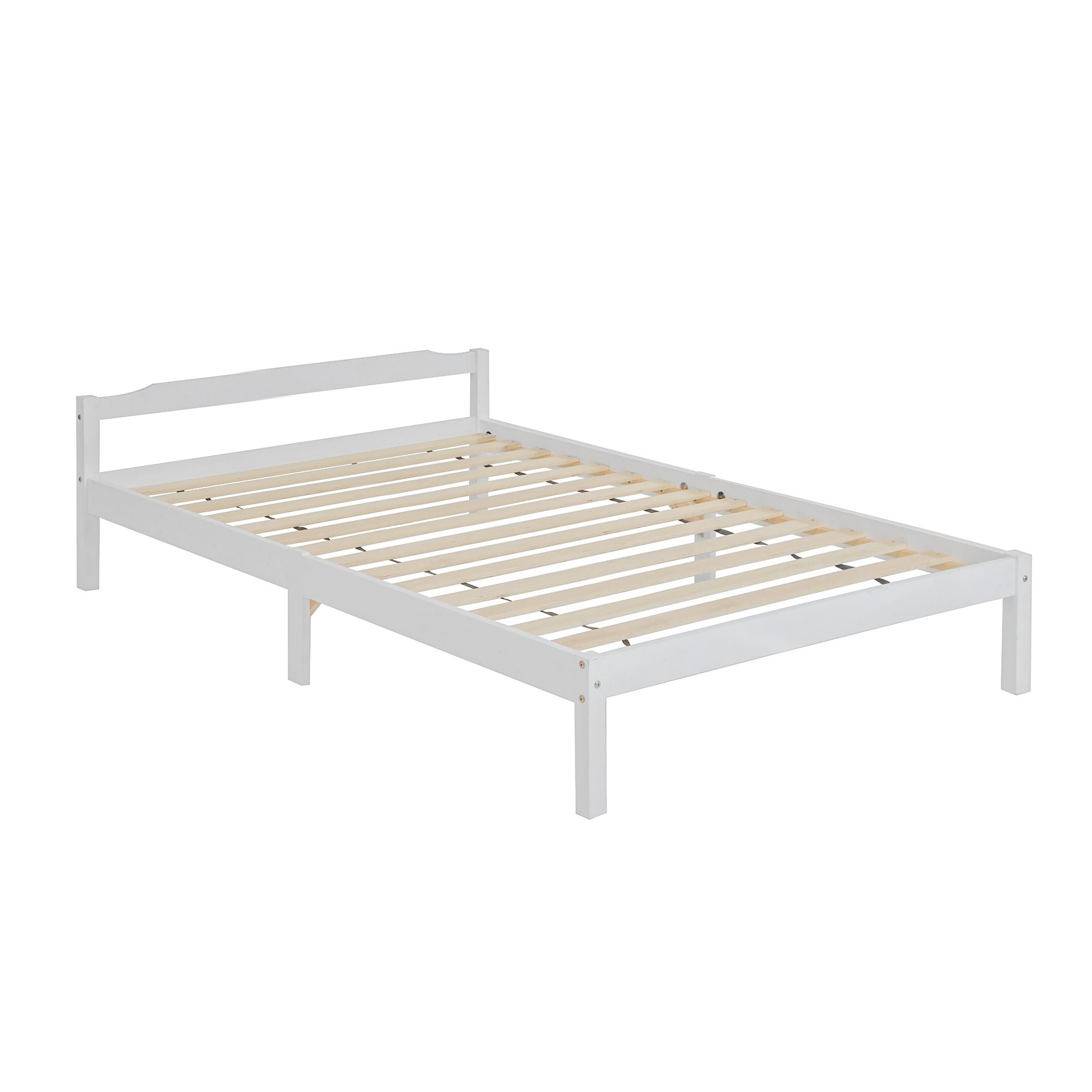 Artiss Bed Frame Double Size Wooden White LEXI