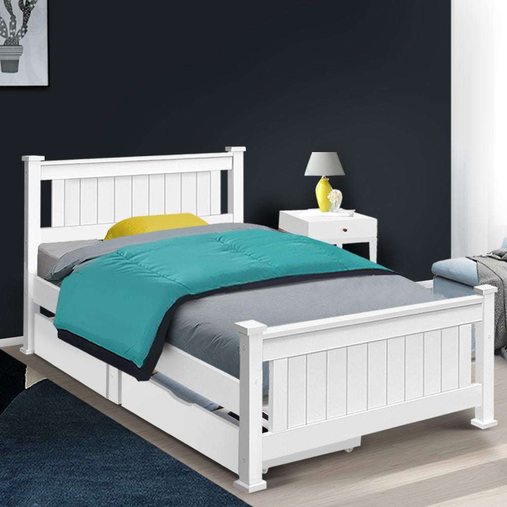 Artiss Bed Frame Single Size Wooden