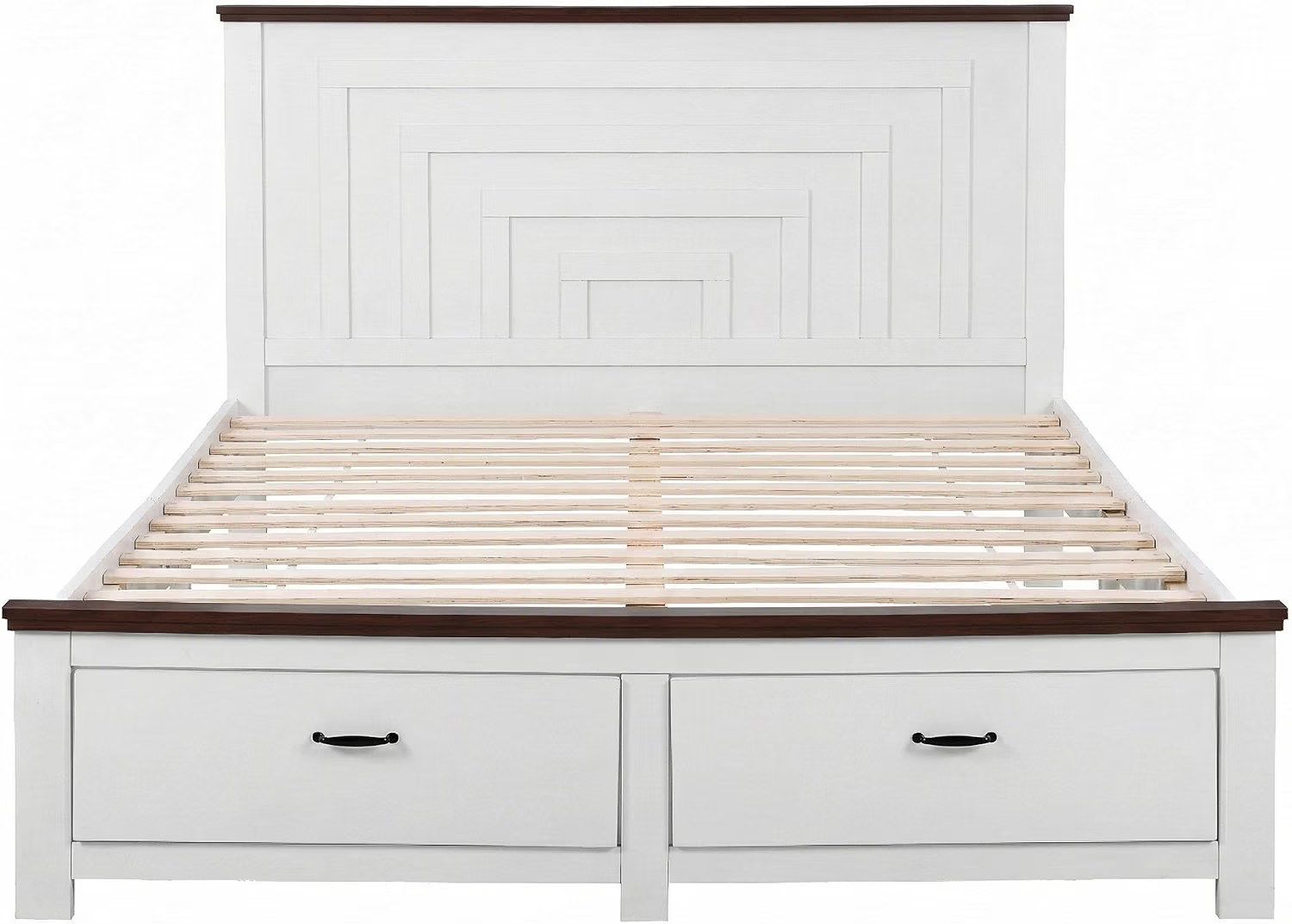 Artiss Double Wooden Bed Frame and 2 Bedside Table Bedroom Furniture Set Bedworld