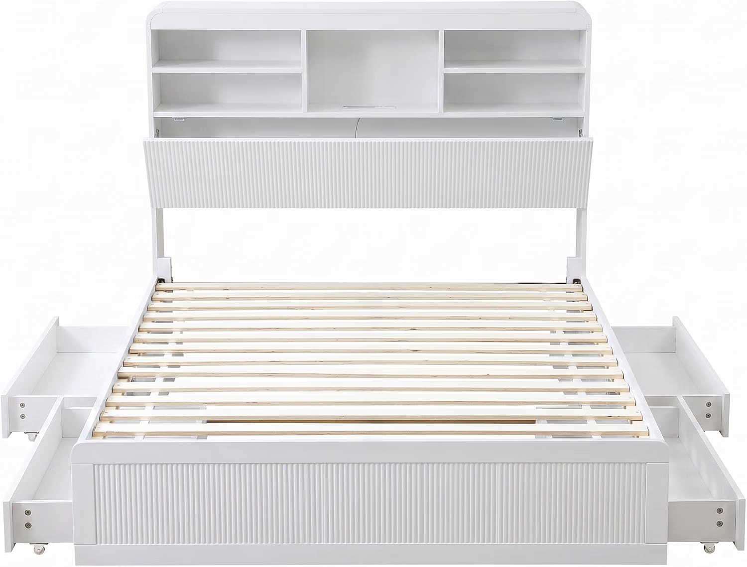 Artiss King Single Bed Frame and 2 Bedside Table Bedroom Furniture Set Bedworld