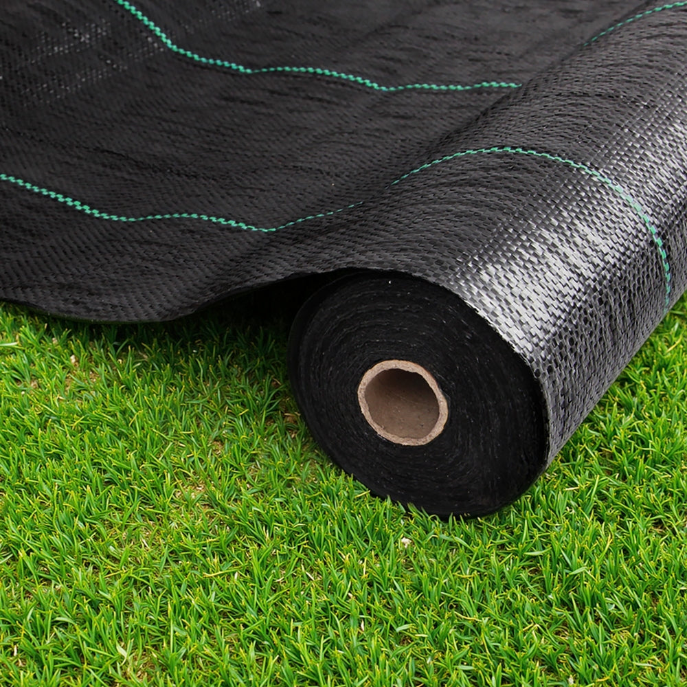 Instahut 2x50m Weed Mat 110GSM Weed Control Mat Plant Bedworld