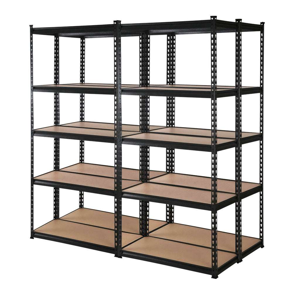 8M Garage Shelving Warehouse Rack Pallet Racking Storage Shelve Black