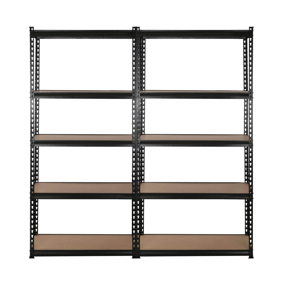 8M Garage Shelving Warehouse Rack Pallet Racking Storage Shelve Black