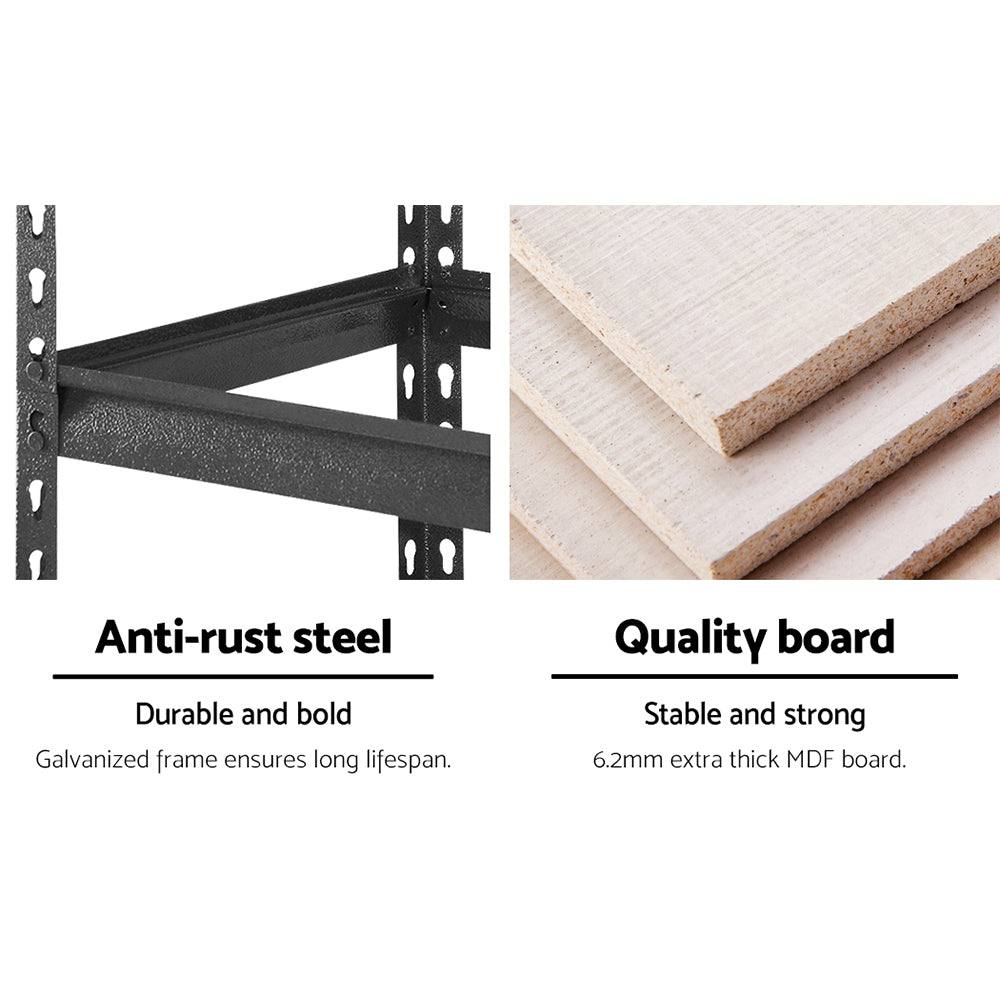 8M Garage Shelving Warehouse Rack Pallet Racking Storage Charcoal