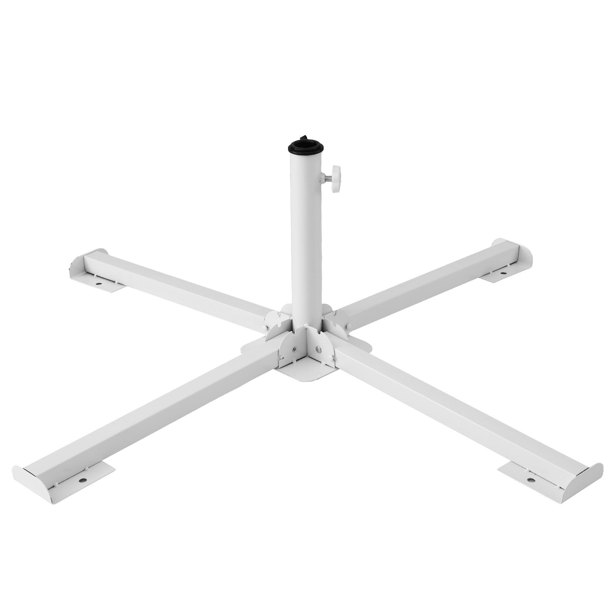 Instahut Outdoor Umbrellas Base Steel Umbrella Holder 25 to 35mm White Bedworld