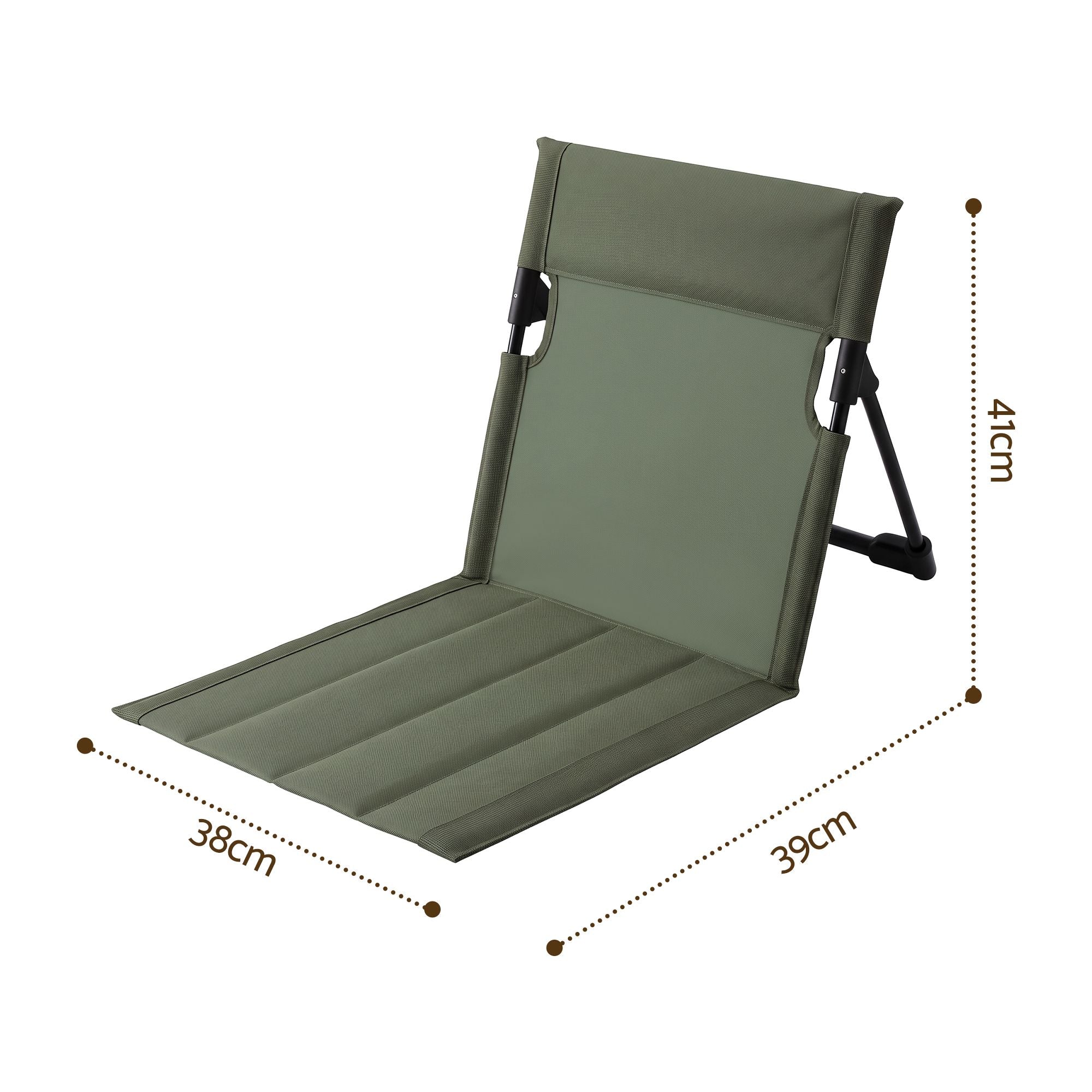 Weisshorn Foldable Camping Chair Oxford Aluminum Alloy Backrest 70kg Green Bedworld