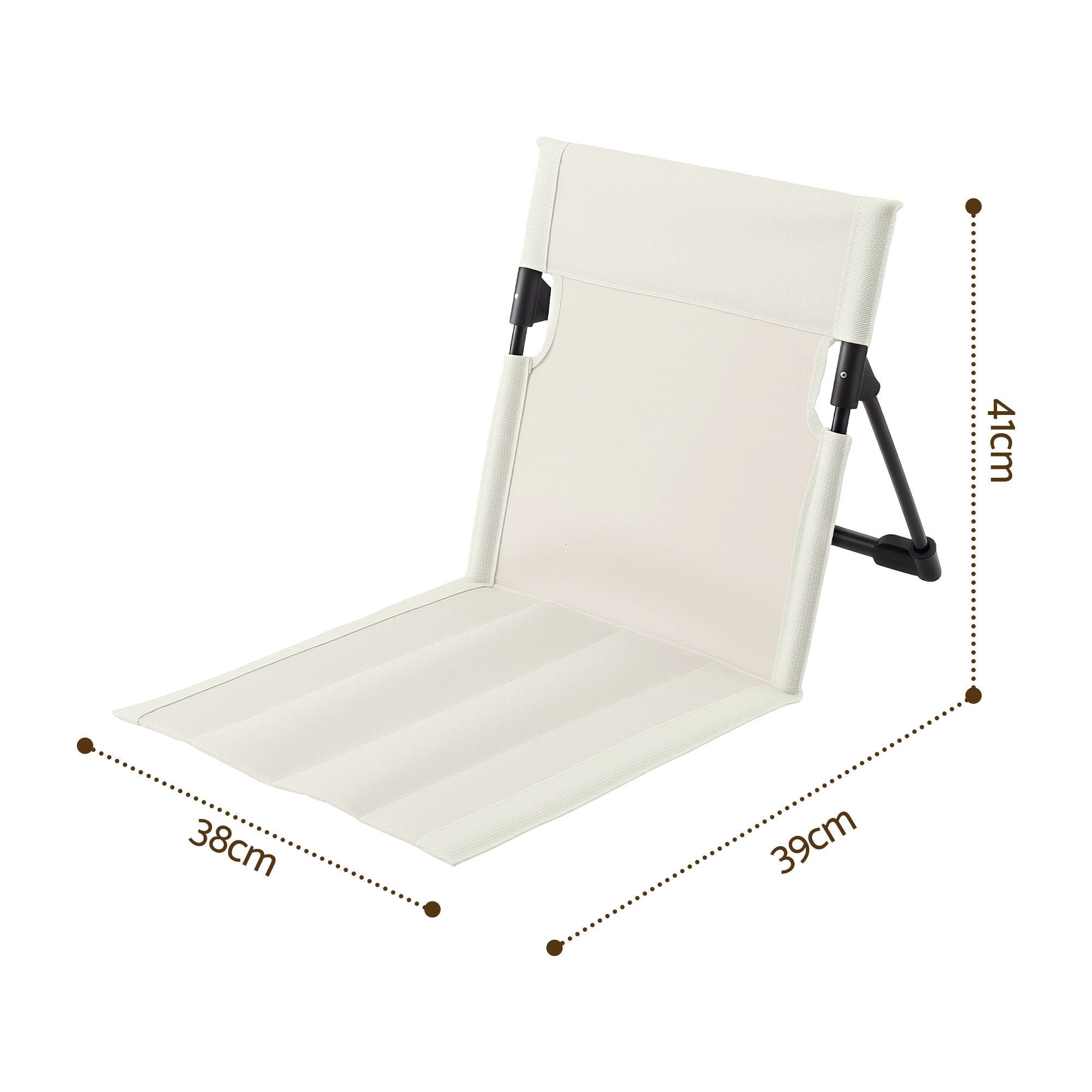 Weisshorn Foldable Camping Chair Oxford Aluminum Alloy Backrest 70kg Beige Bedworld