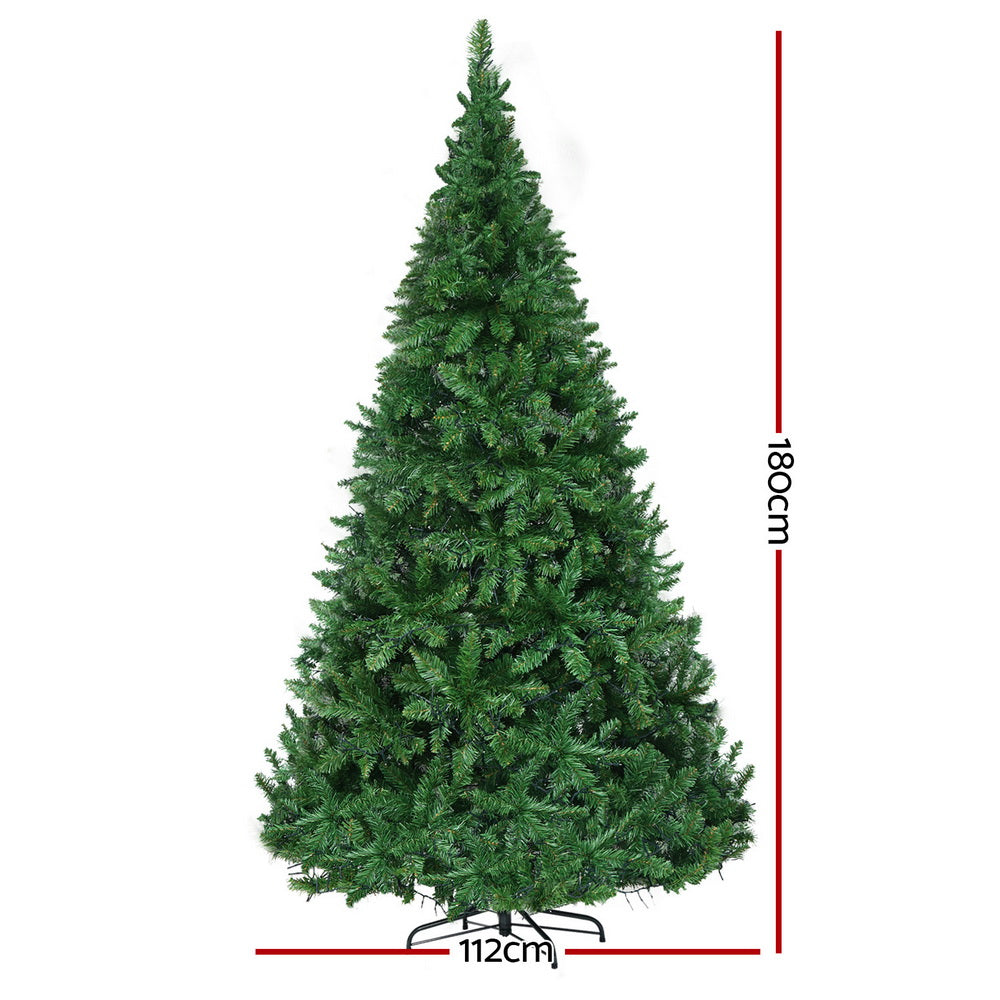 LED pre-lit Christmas tree with warm yellow lights, metal stand; about 108 cm tall