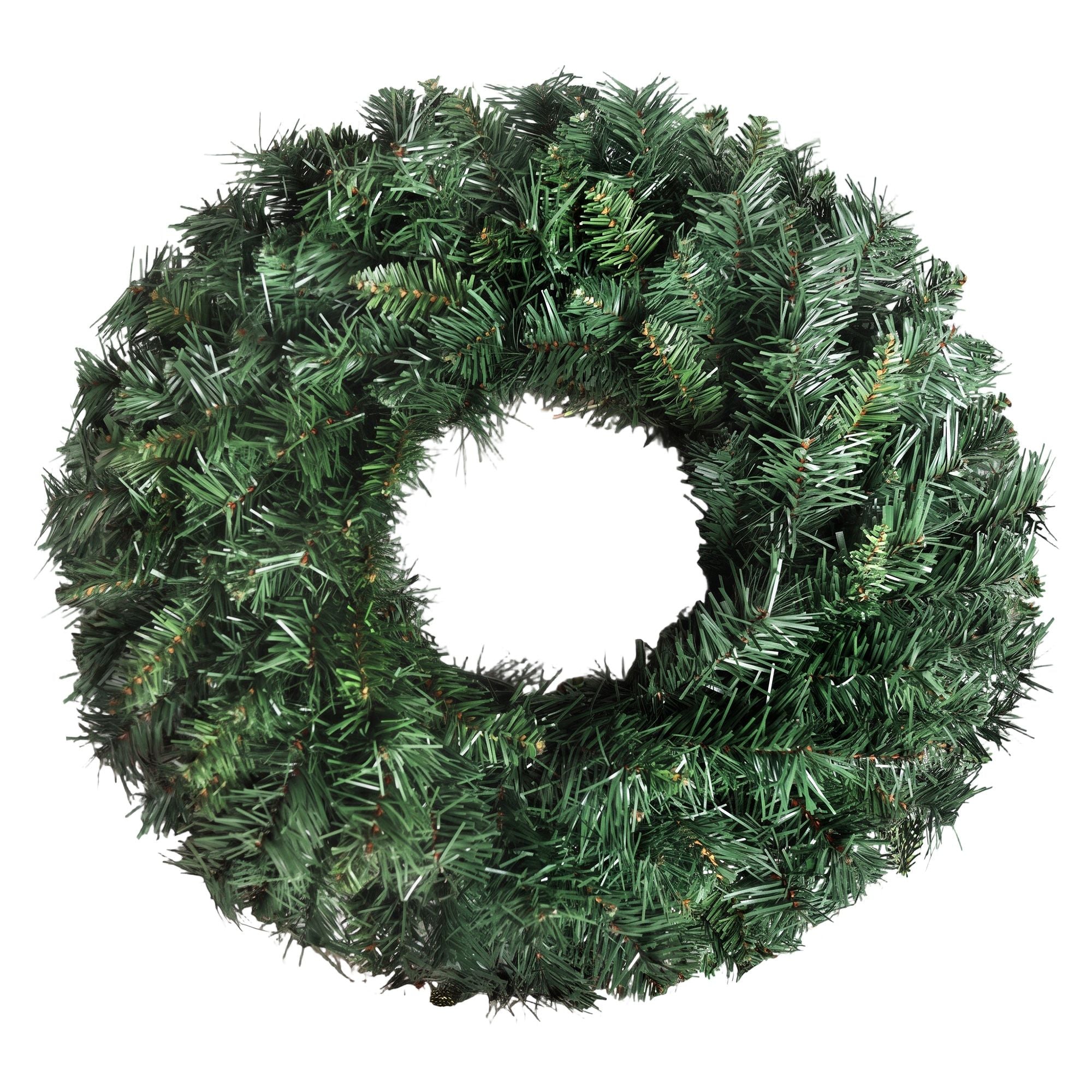 Jingle Jollys Christmas Wreath 60cm Artificial Green Garland Door Decoration 420 Tips Xmas Bush Bedworld