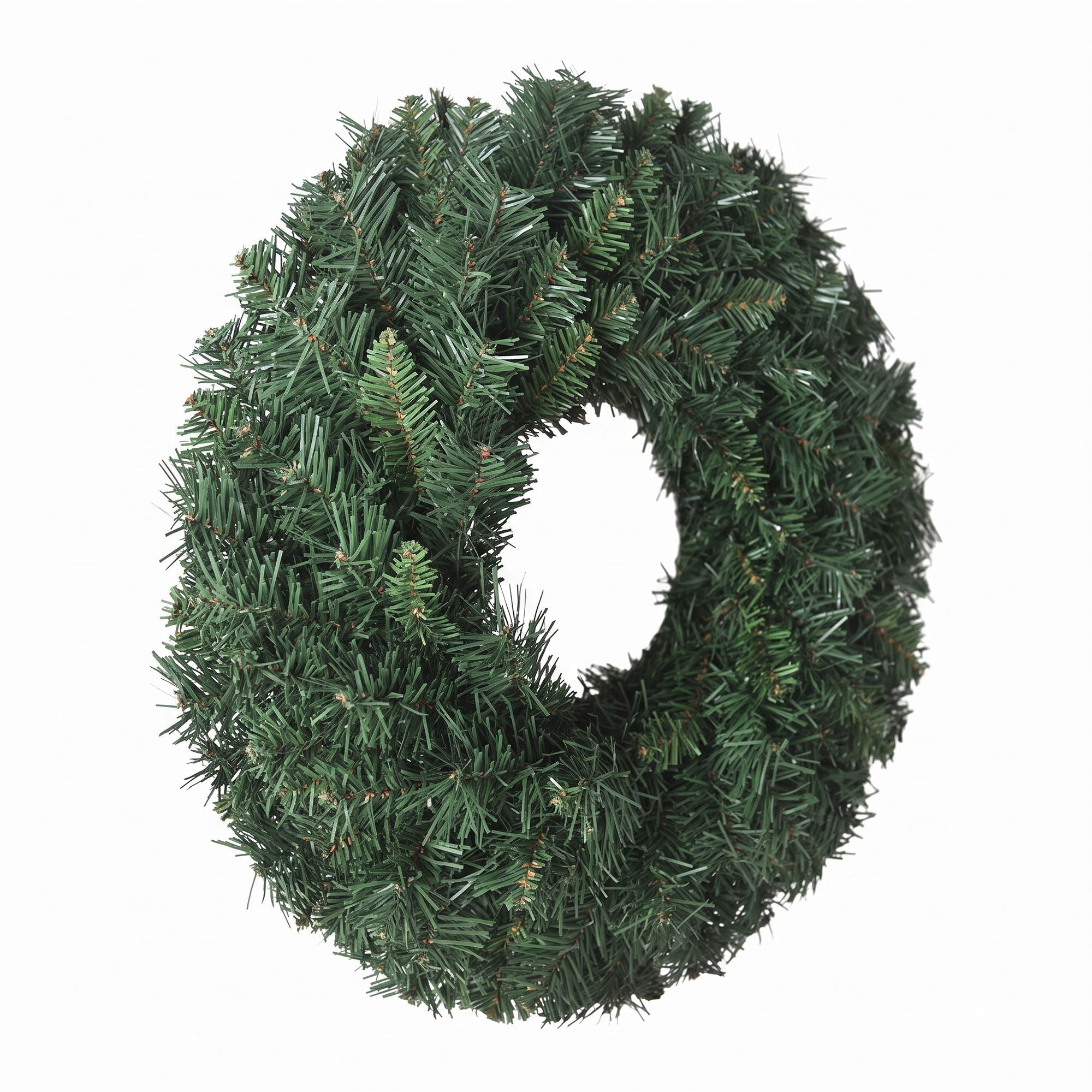 Jingle Jollys Christmas Wreath 60cm Artificial Green Garland Door Decoration 420 Tips Xmas Bush Bedworld