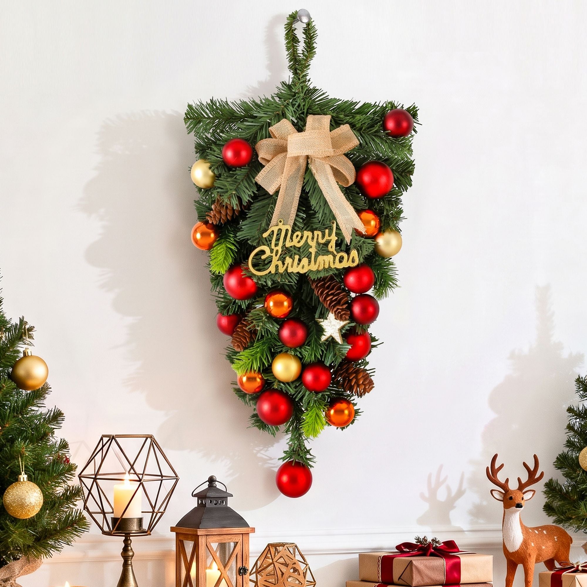 Jingle Jollys Hanging Christmas Garland 50CM Ornaments Party Decorations Bedworld