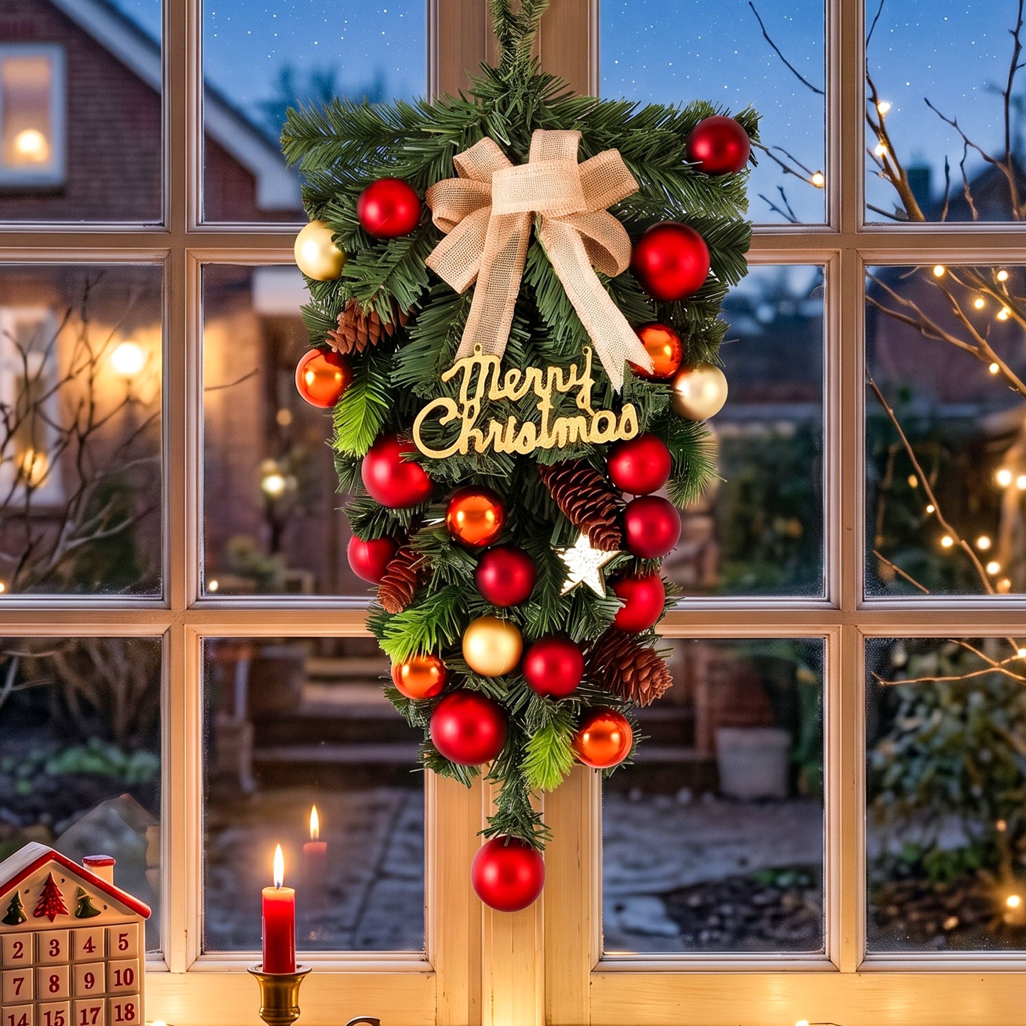 Jingle Jollys Hanging Christmas Garland 50CM Ornaments Party Decorations Bedworld