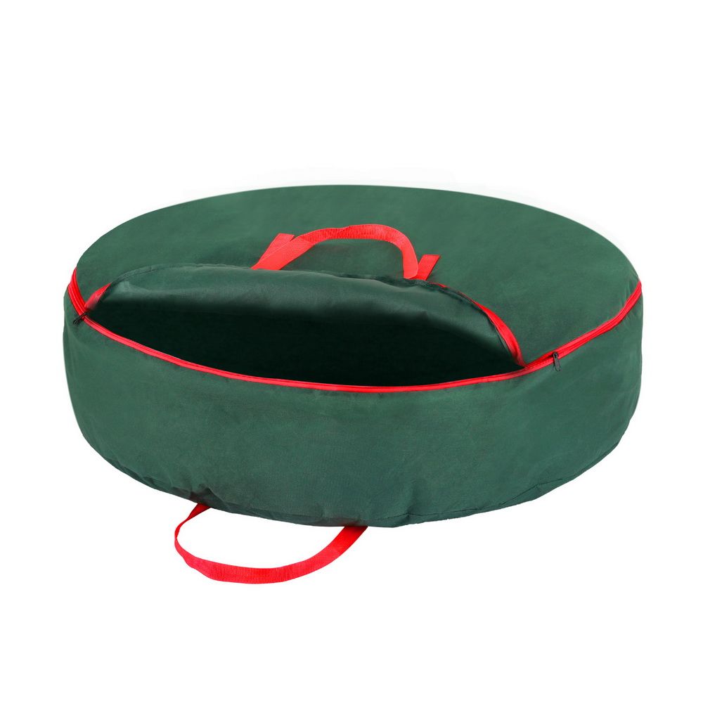 Jingle Jollys Christmas Garland Wreath Storage Bag Baubles Ornaments Container Bedworld
