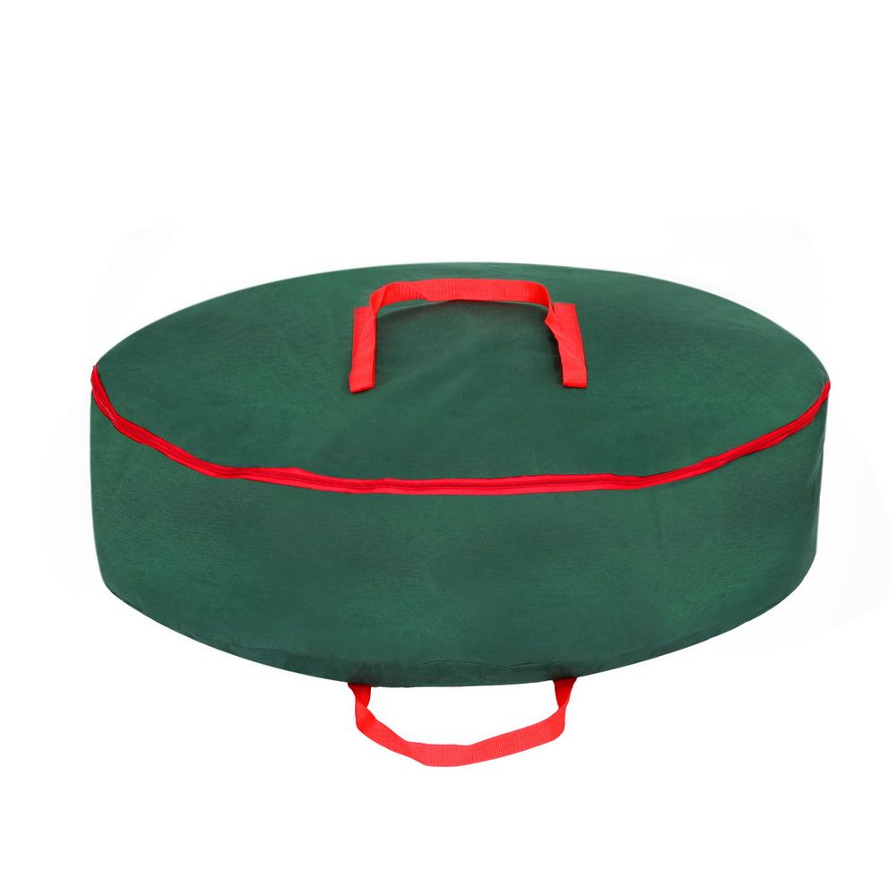 Jingle Jollys Christmas Garland Wreath Storage Bag Baubles Ornaments Container Bedworld