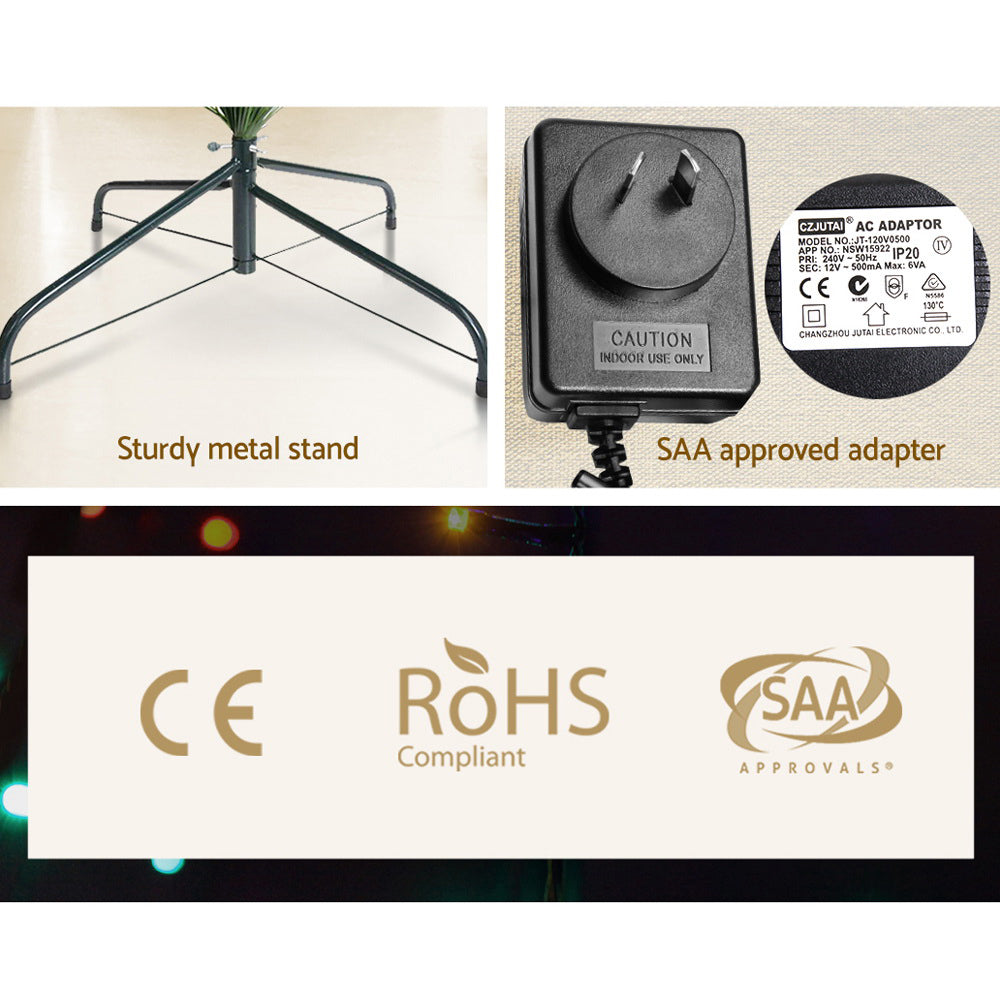 Metal stand and power adaptor for Christmas tree optic fibre LED lights