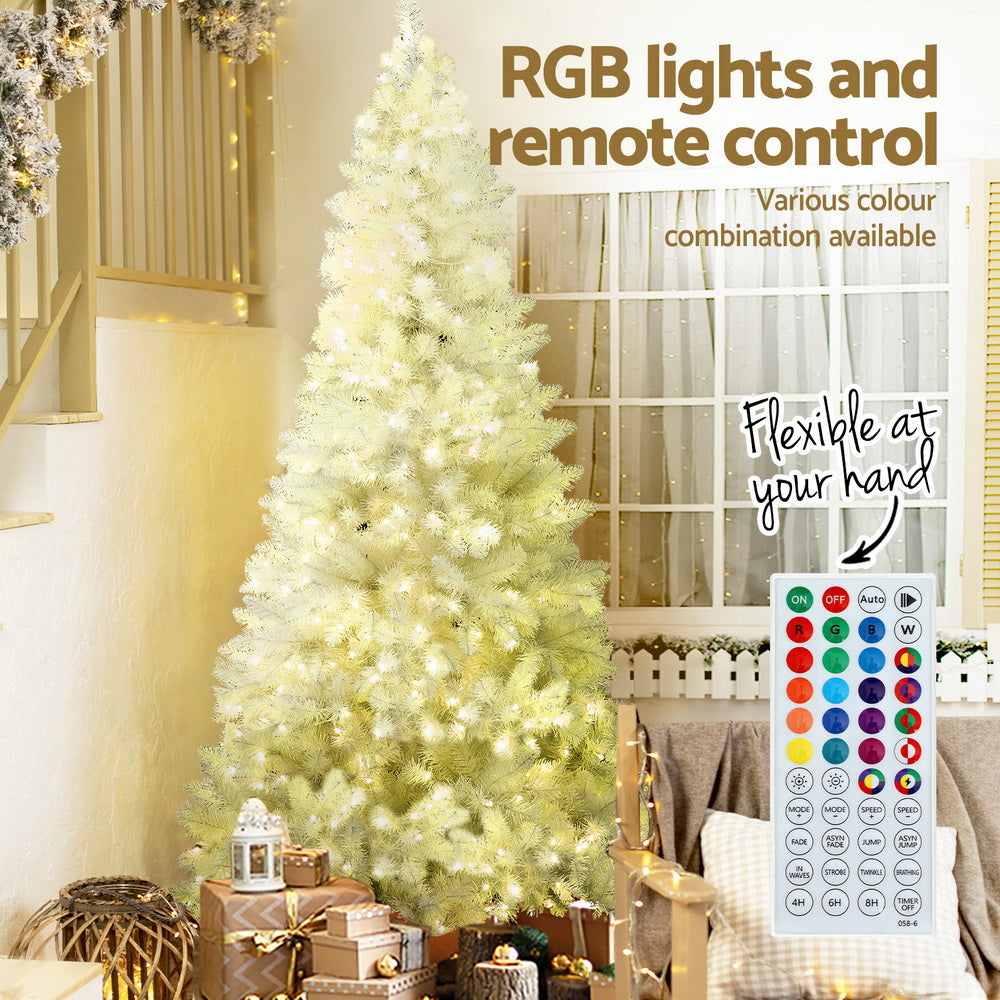 White LED Christmas tree with remote control
