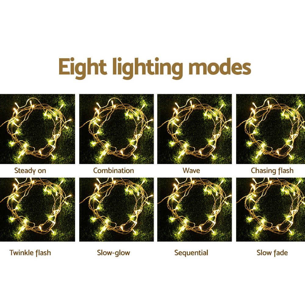 3X6M Christmas Lights Curtain Light Warm White 600 LED Jingle Jollys Bedworld