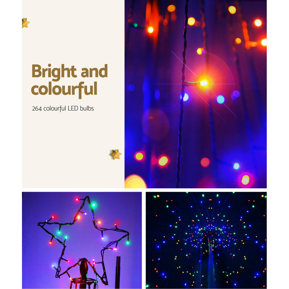 1M 264 LED Xmas Tree Decor Multi Colour