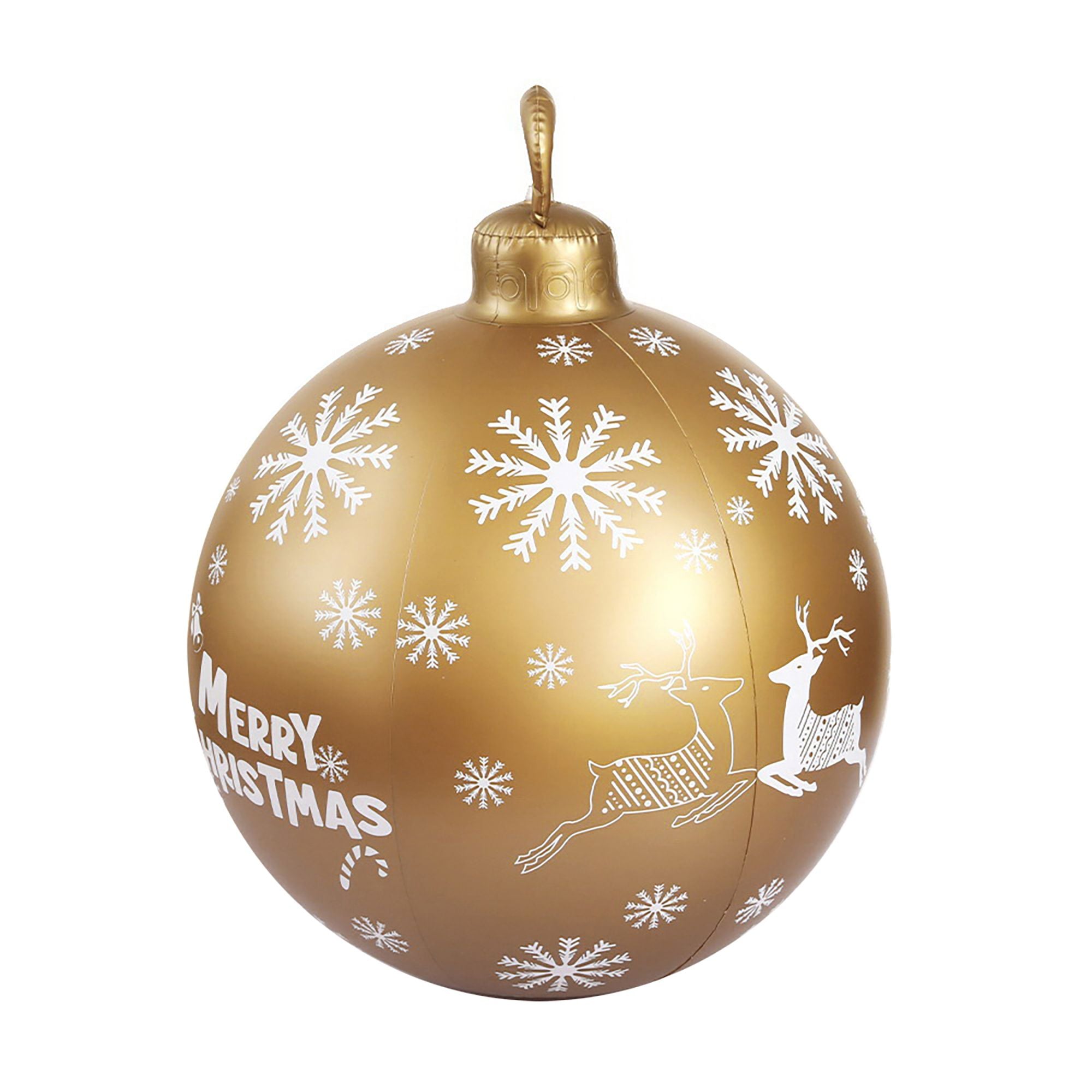 Jingle Jollys Christmas Inflatable Ball Bauble 60cm Outdoor Decoration Gold Bedworld