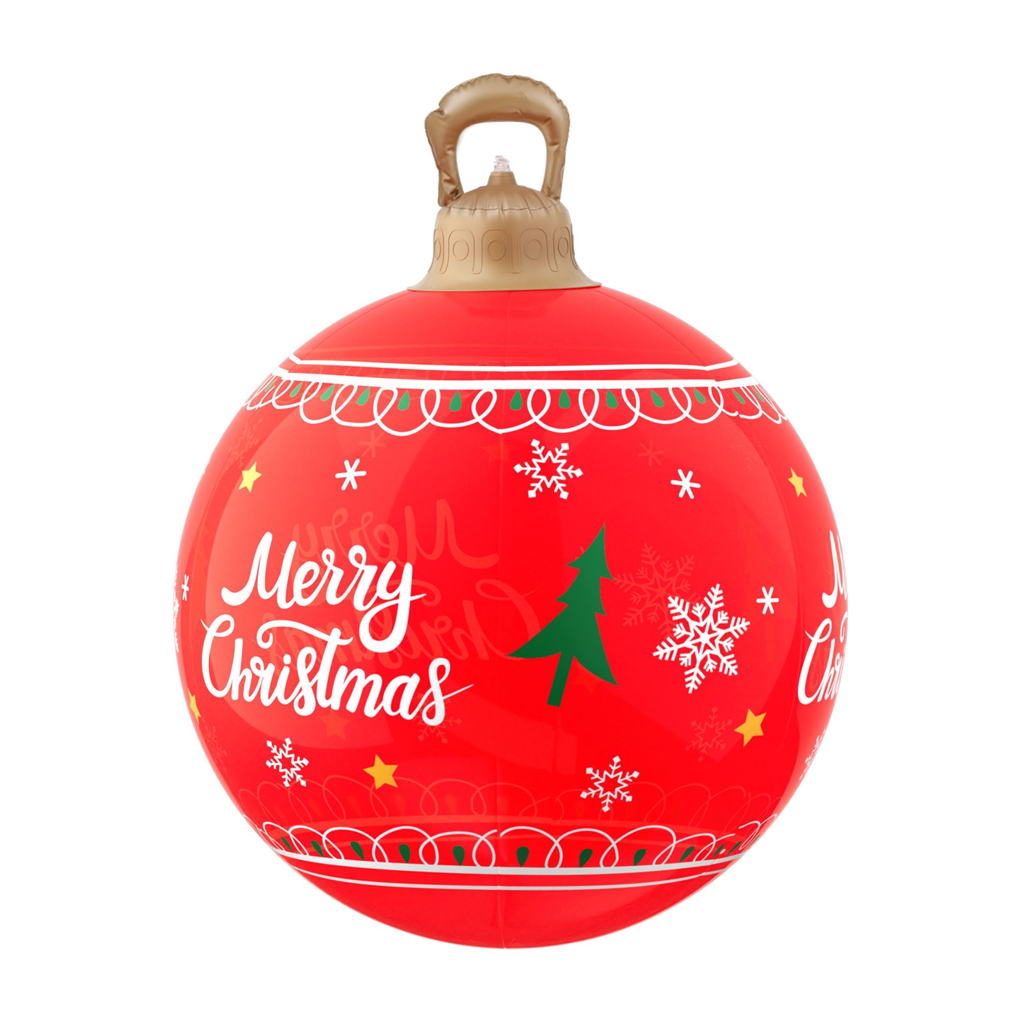 Jingle Jollys Christmas Inflatable Ball 60cm Led Illuminated Xmas Decoration Red Bedworld
