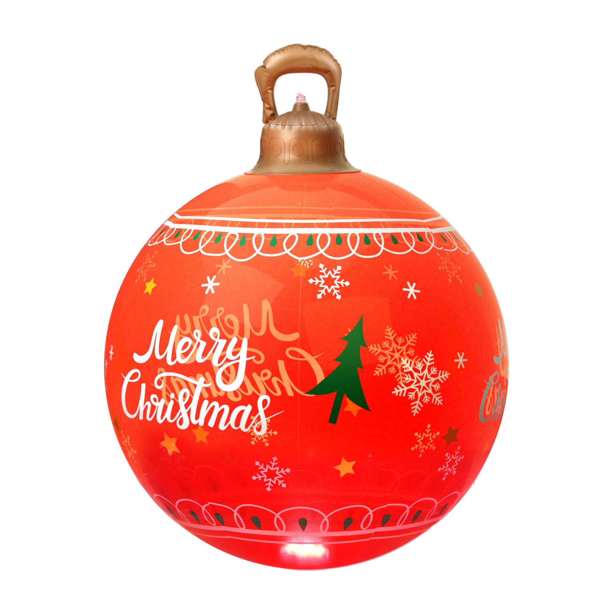 Jingle Jollys Christmas Inflatable Ball 60cm Led Illuminated Xmas Decoration Red Bedworld