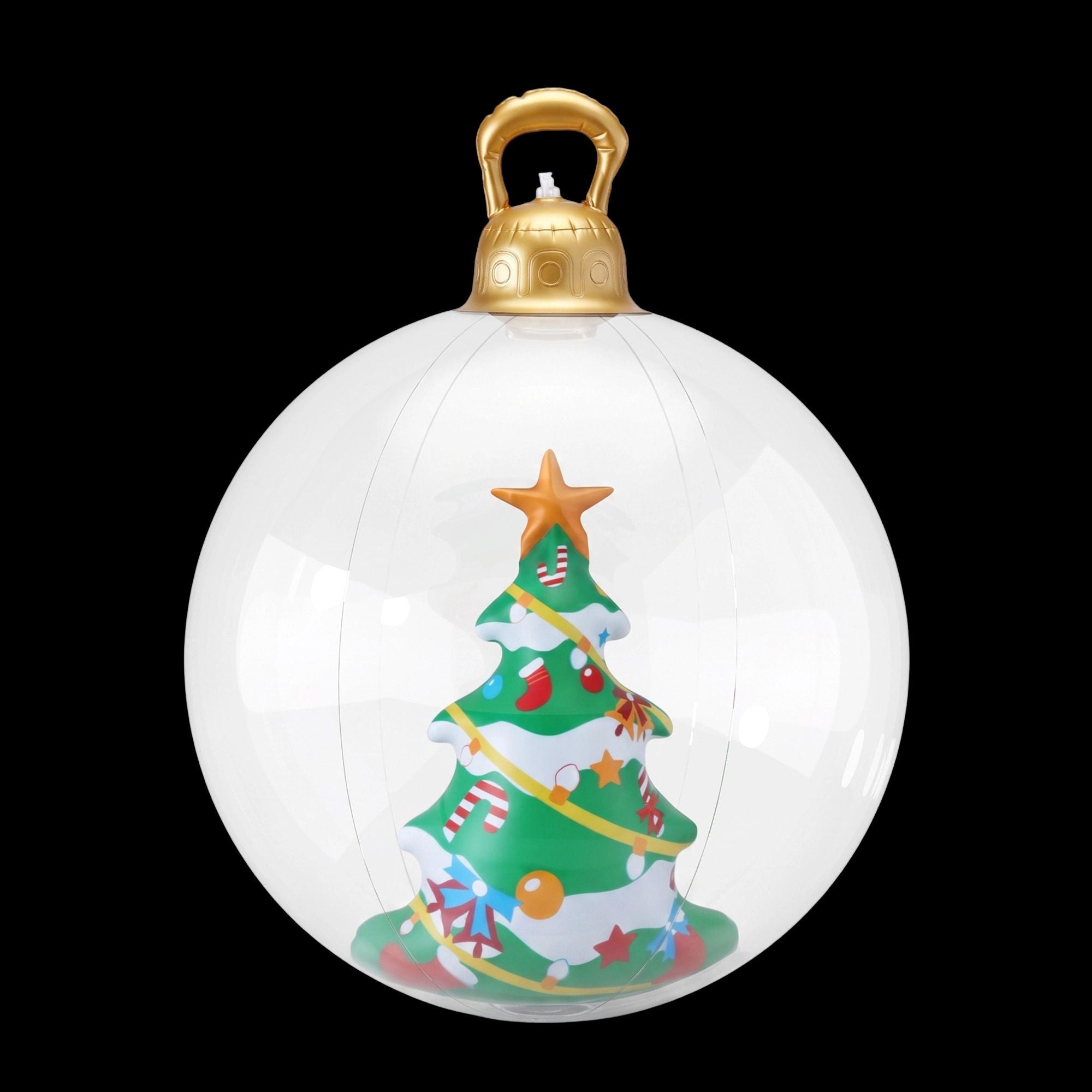 Jingle Jollys Christmas Inflatable Ball 60cm Tree Decoration Giant Bauble Clear Bedworld