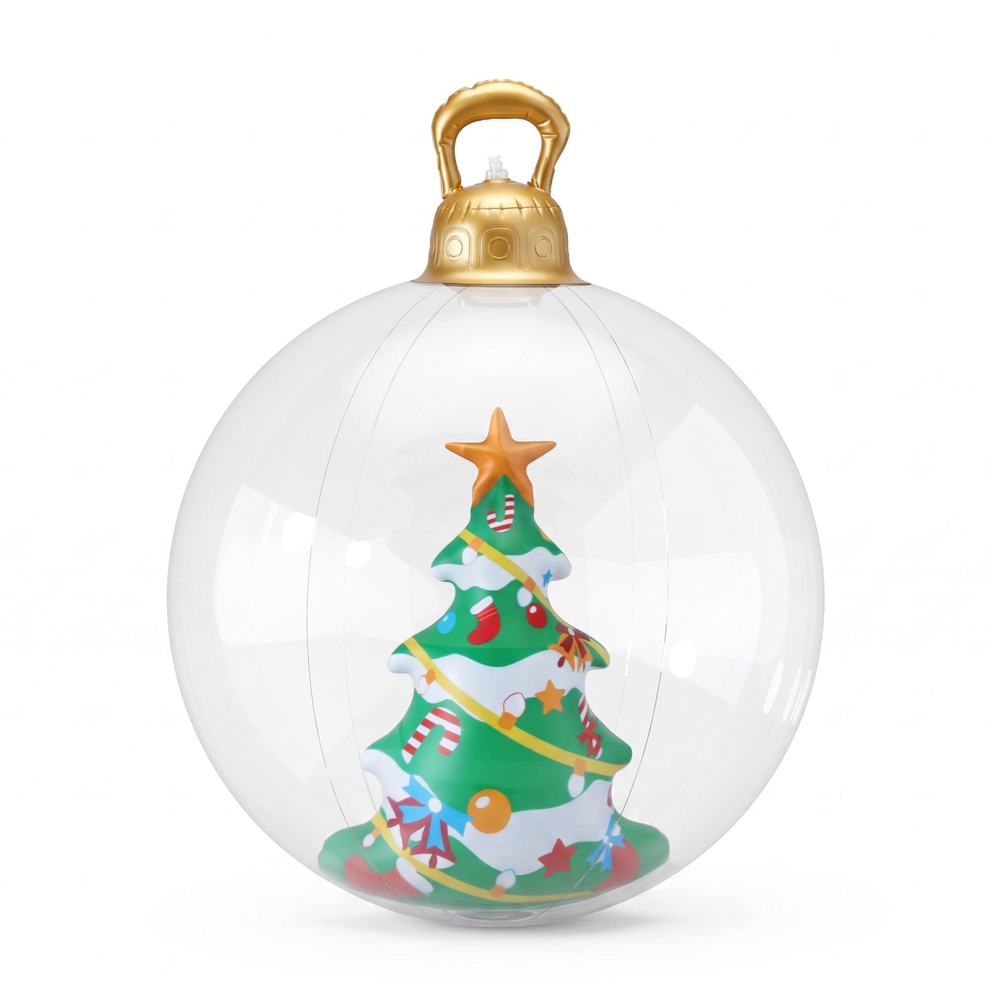 Jingle Jollys Christmas Inflatable Ball 60cm Tree Decoration Giant Bauble Clear Bedworld