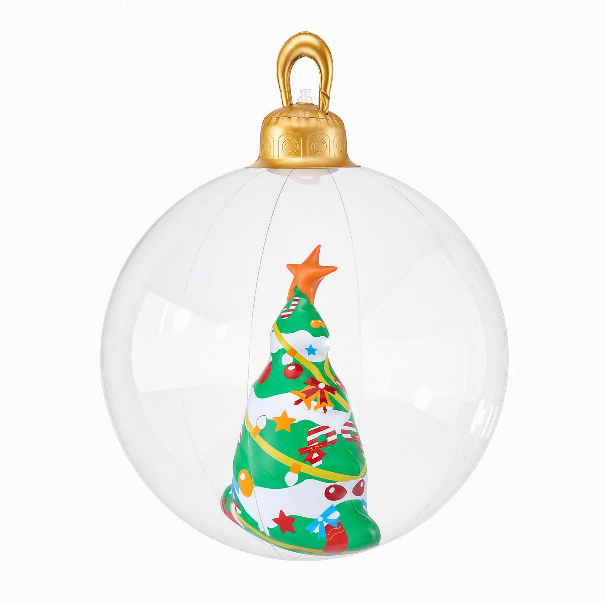 Jingle Jollys Christmas Inflatable Ball 60cm Tree Decoration Giant Bauble Clear Bedworld