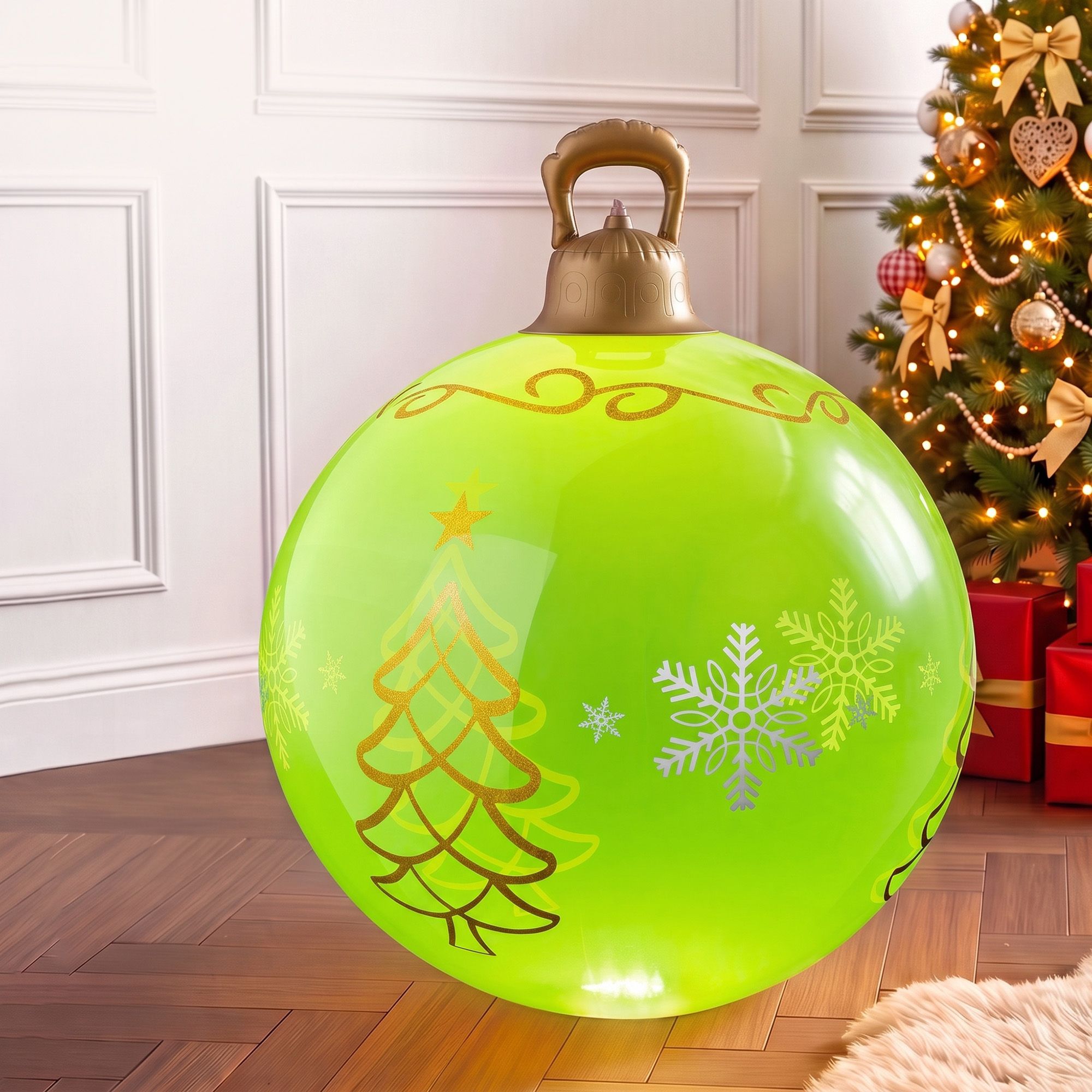 Jingle Jollys Christmas Inflatable Ball 60cm Led Illuminated Xmas Decoration Bedworld