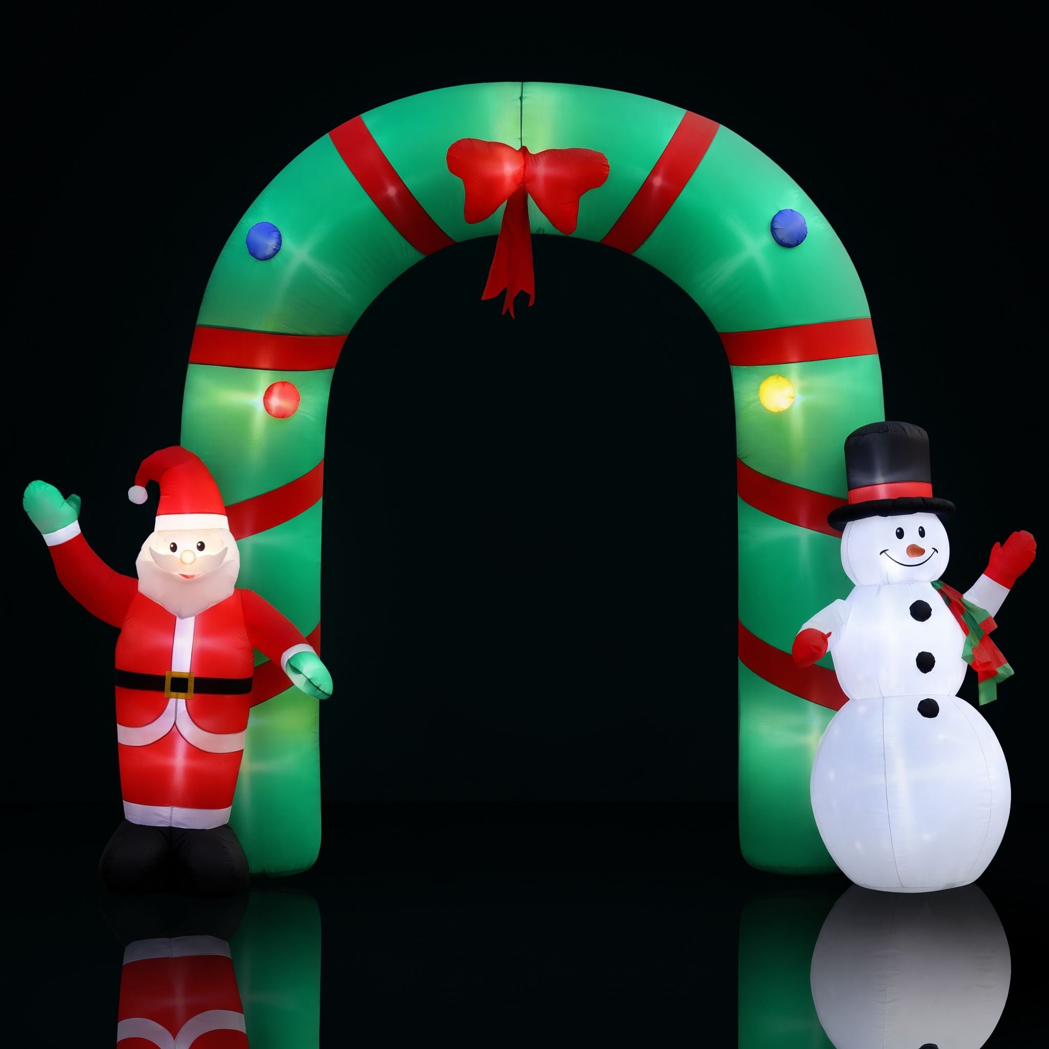 Jingle Jollys Christmas Inflatable Archwary 2.8M Illuminated Decorations Bedworld