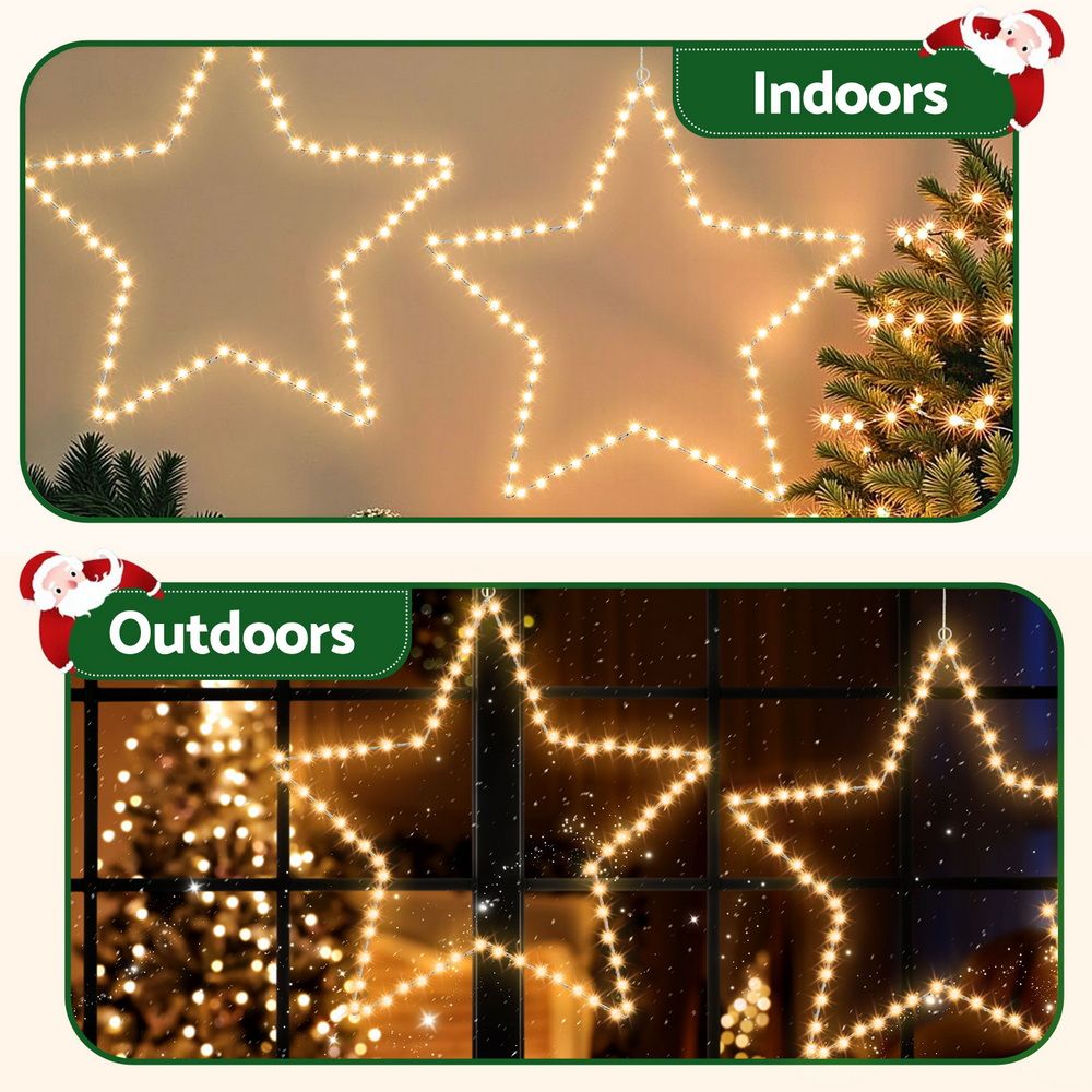 Jingle Jollys Christmas Lights 50cm Star 70 LED Xmas Decorations Bedworld