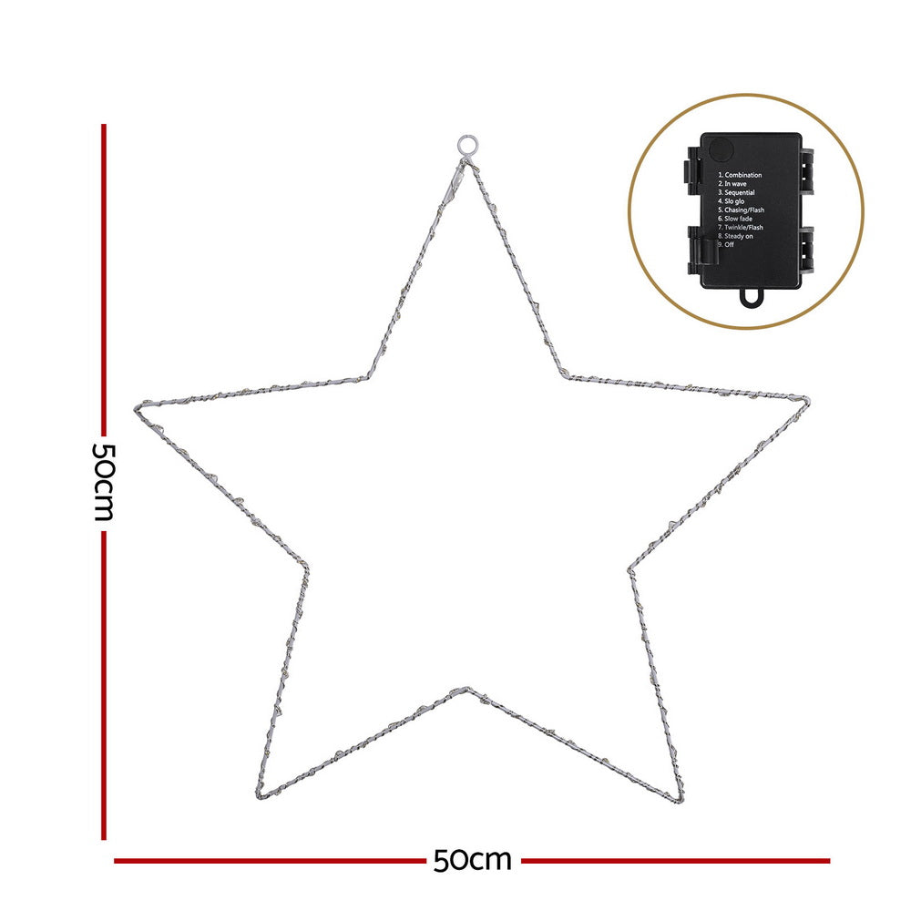 50cm LED star decoration with plug-in controller module for the lights